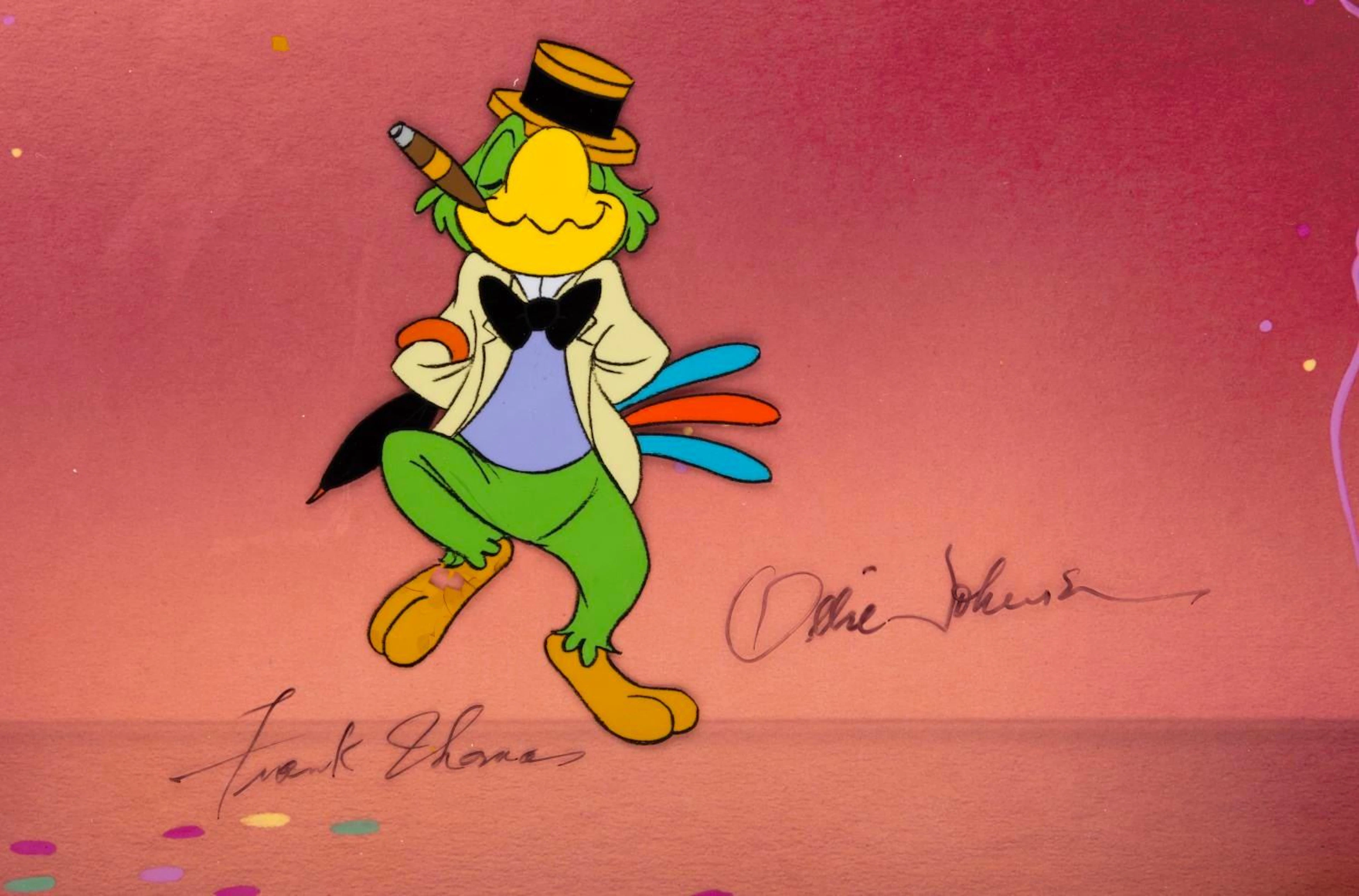 A Frank and Ollie Signed Jose Carioca Production Cel.