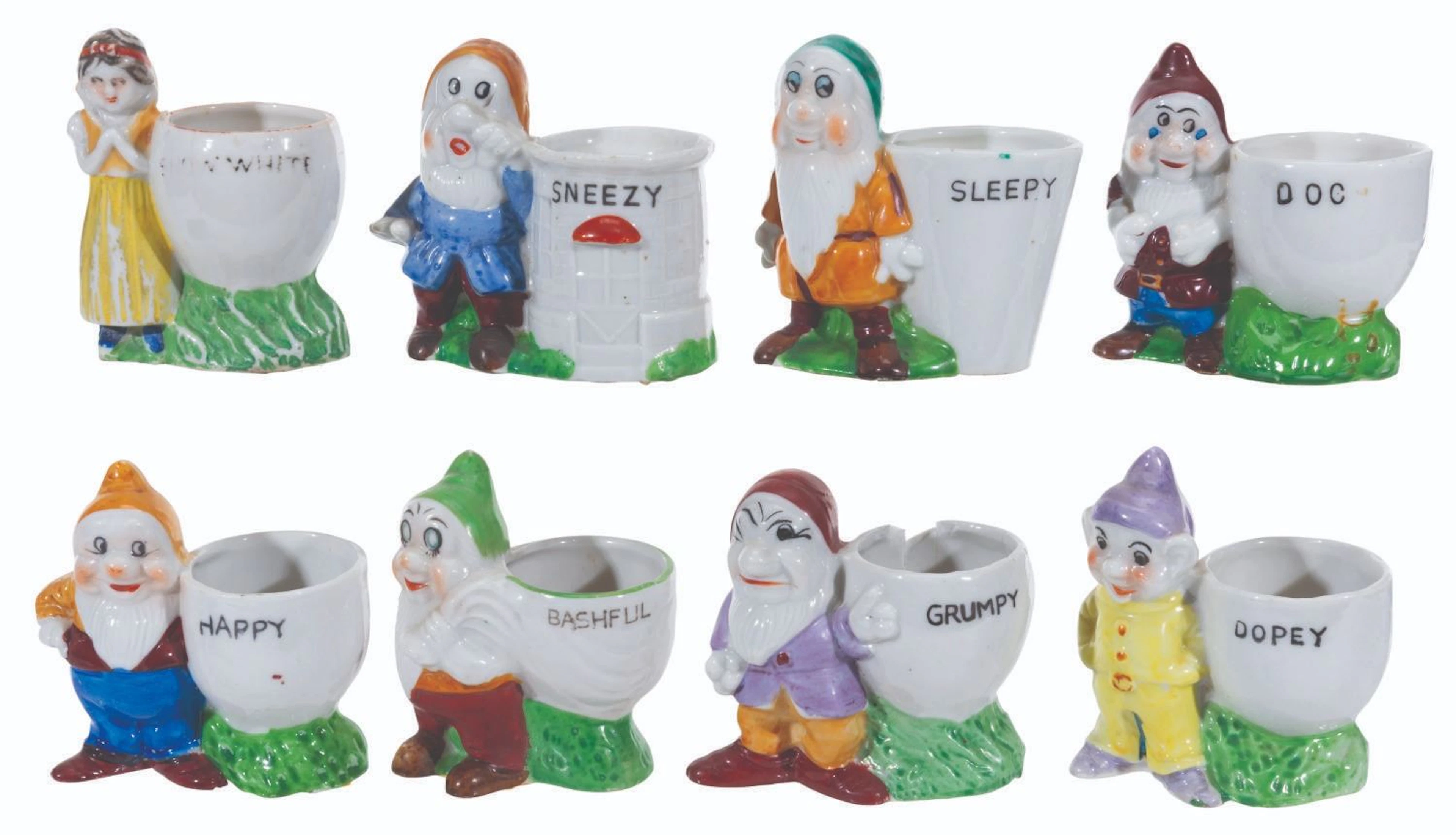 A 1937 Set of Snow White Egg Cups.