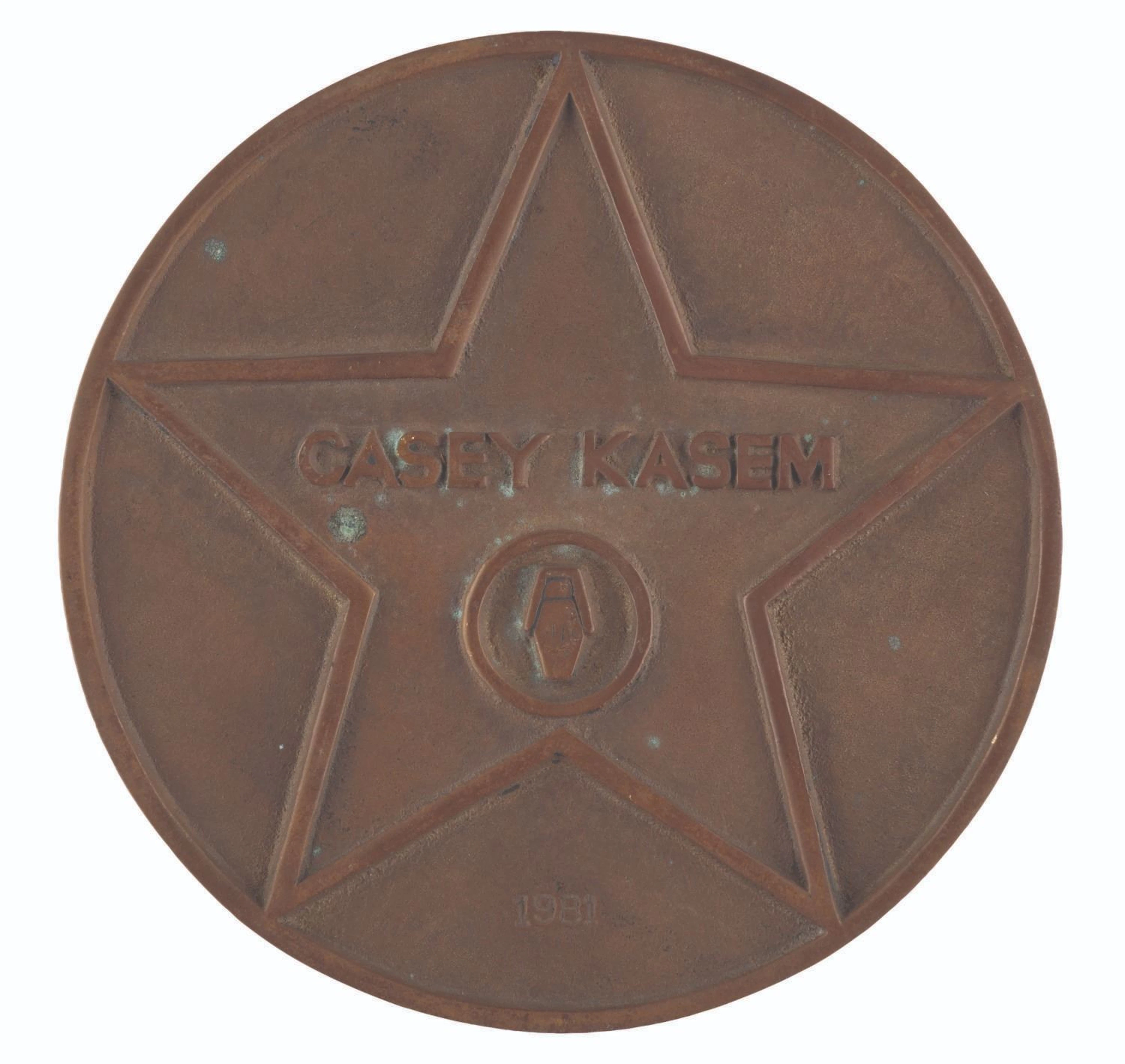 A Casey Kasem Hollywood Walk of Fame Plaque.