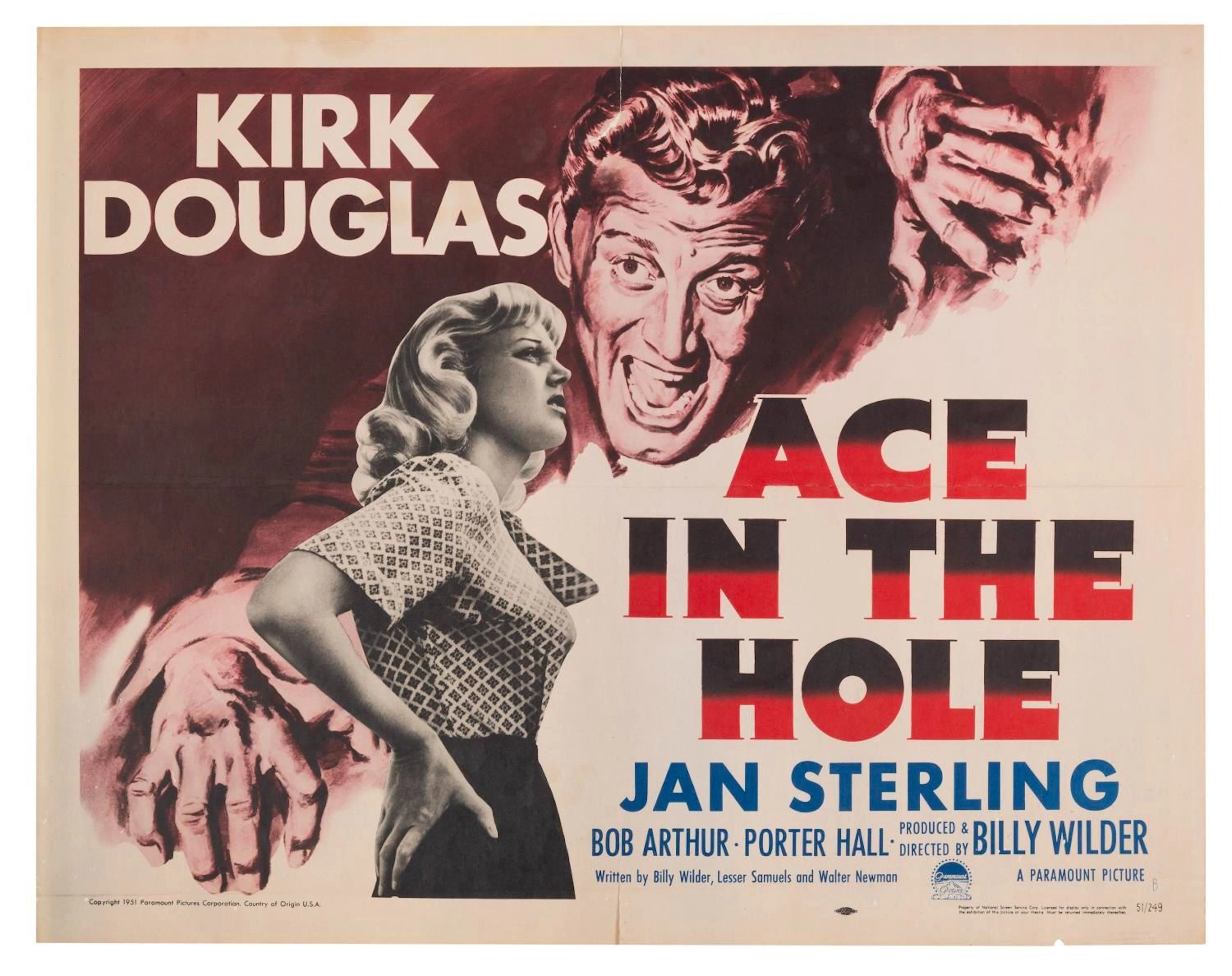An "Ace In The Hole" Half-Sheet.