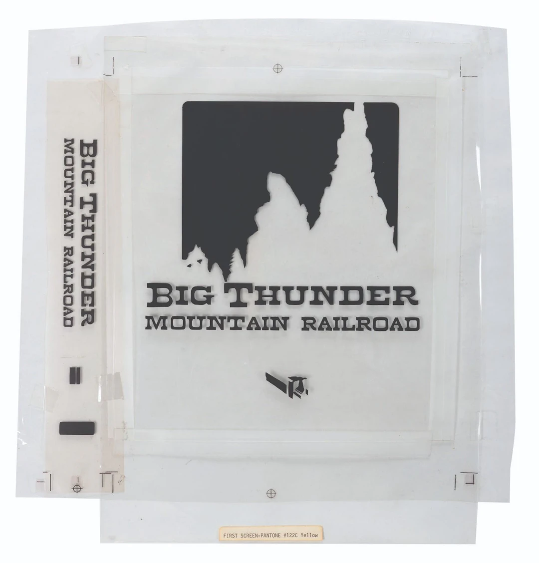 A "Big Thunder Mountain" Manual Cover Printing Layout Sheet.