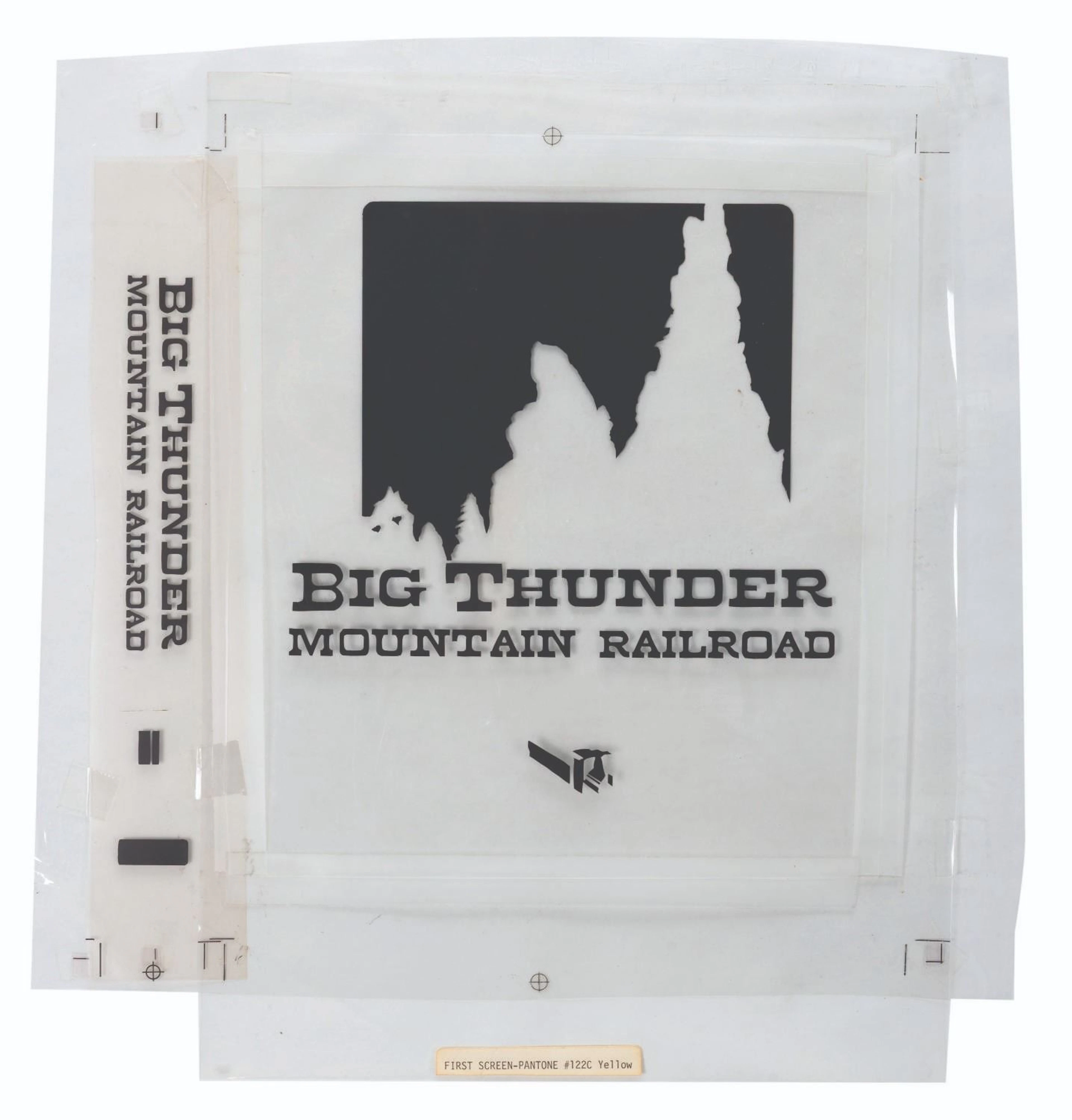 A "Big Thunder Mountain" Manual Cover Printing Layout Sheet.