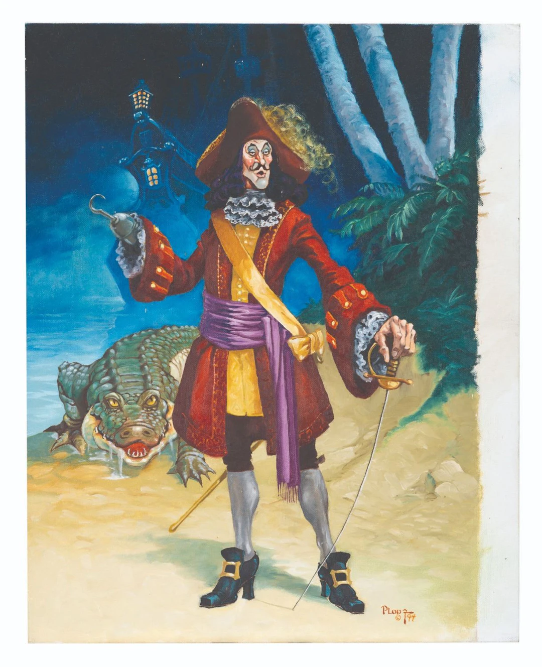 An Original Mike Ploog Captain Hook Painting.