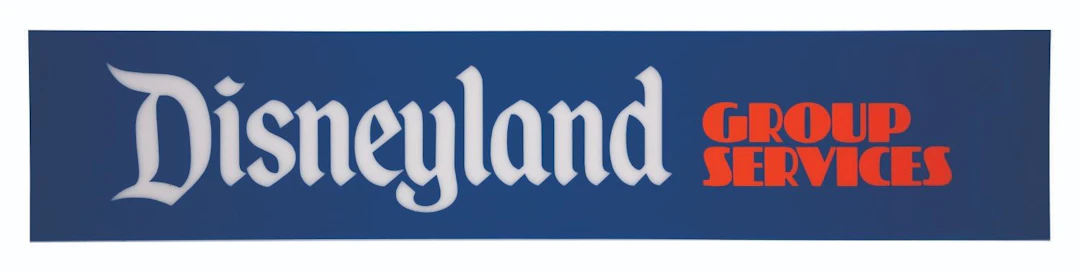 A Disneyland Group Services Kiosk Sign.
