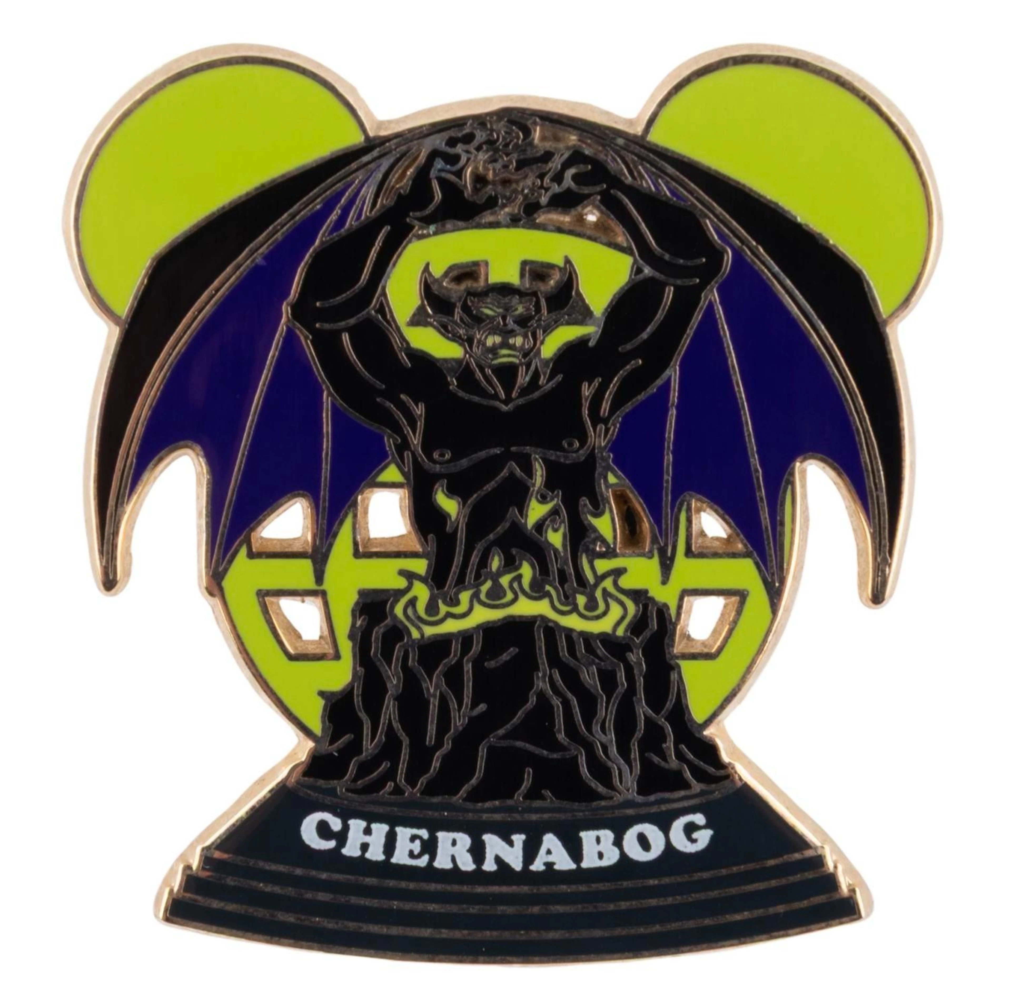 A Walt Disney World Ear Globe Chernabog Pin.