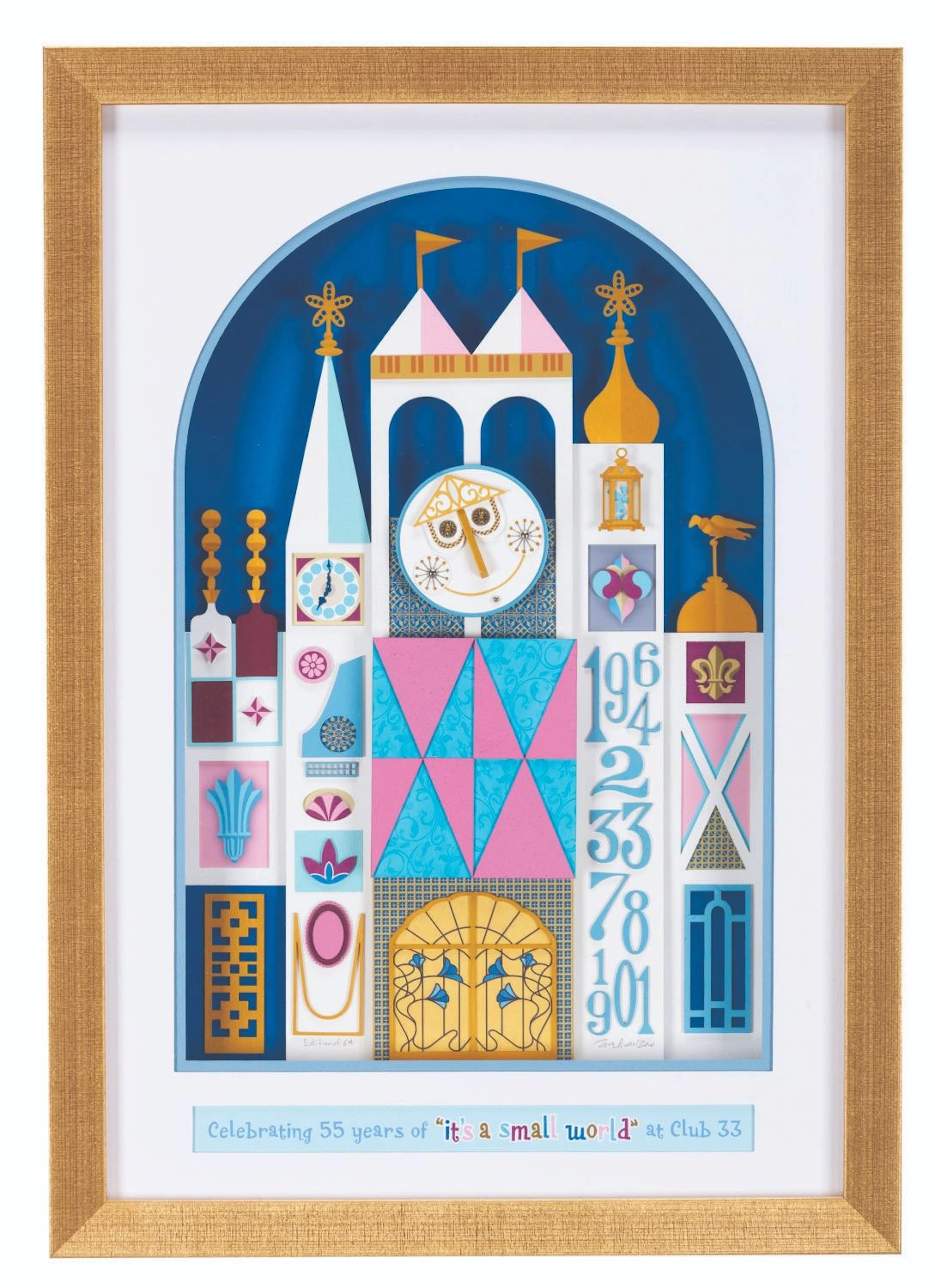 A Club 33 It's a Small World Artwork by Dave Avanzino.