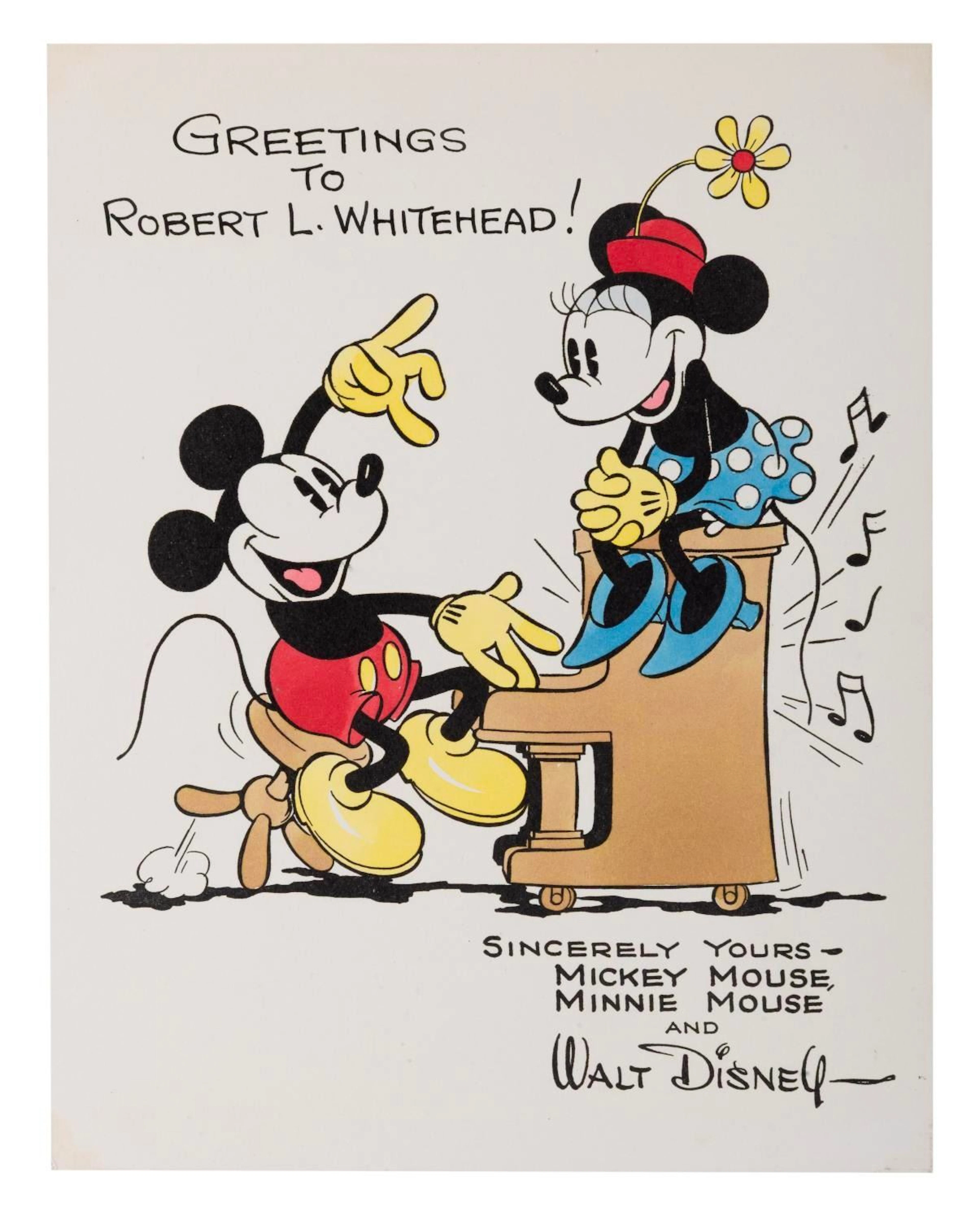 A Mickey and Minnie Custom Fan Card.