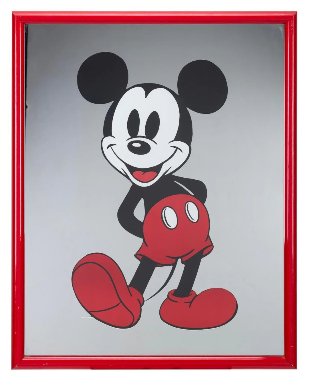 A Large Framed Mickey Mouse Mirror.
