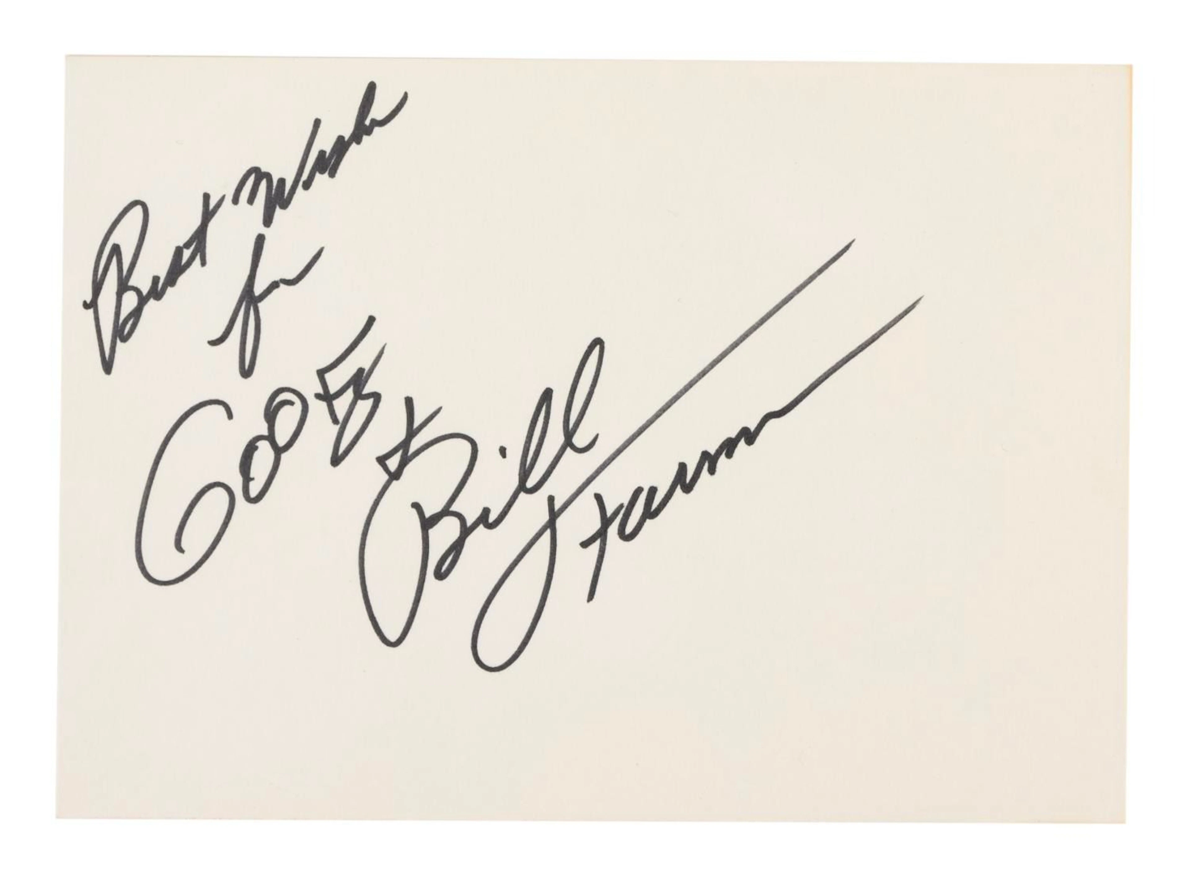 A Bill Farmer Voice of Goofy Autograph.