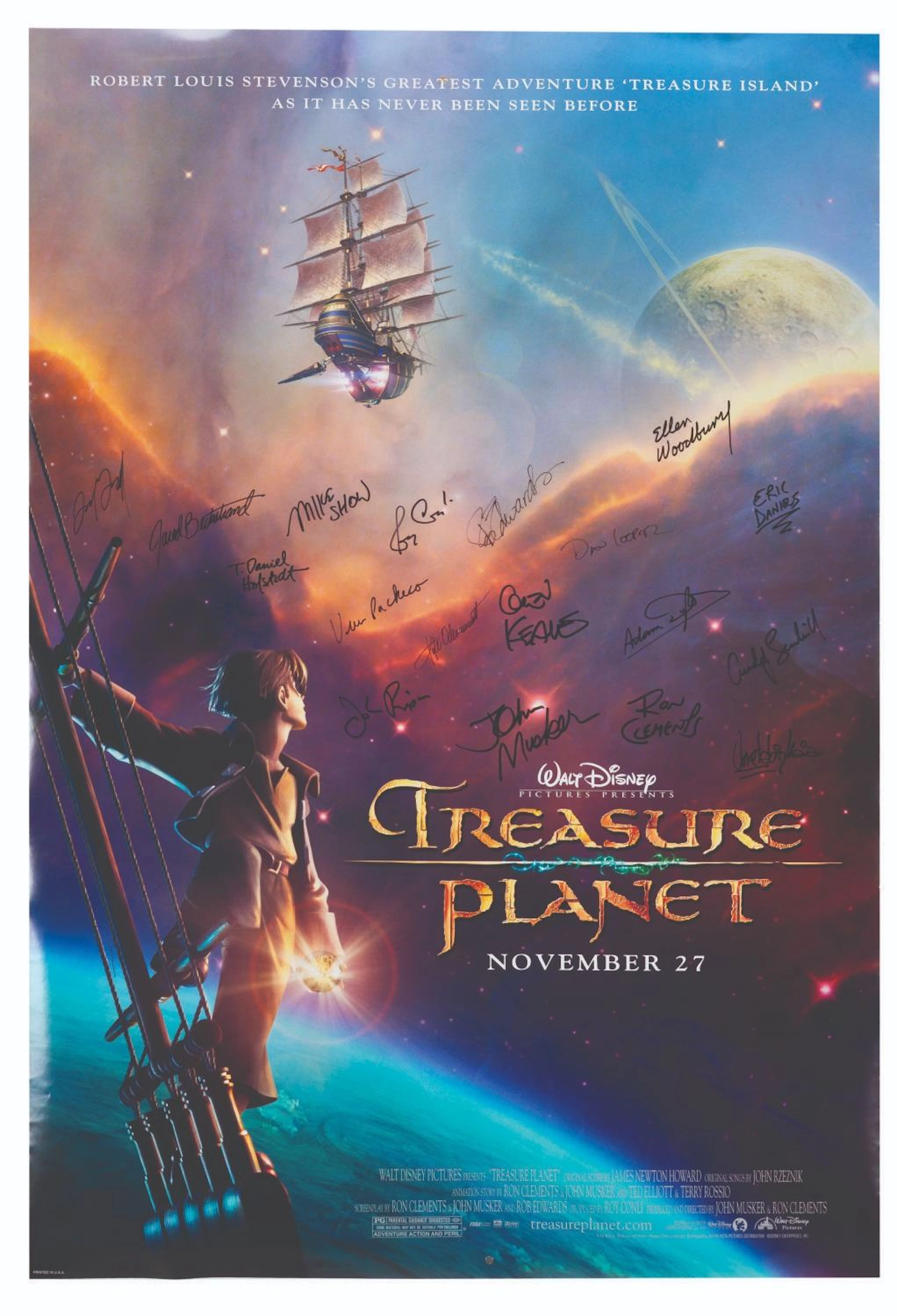 A Mult-Signed "Treasure Planet" One-Sheet.