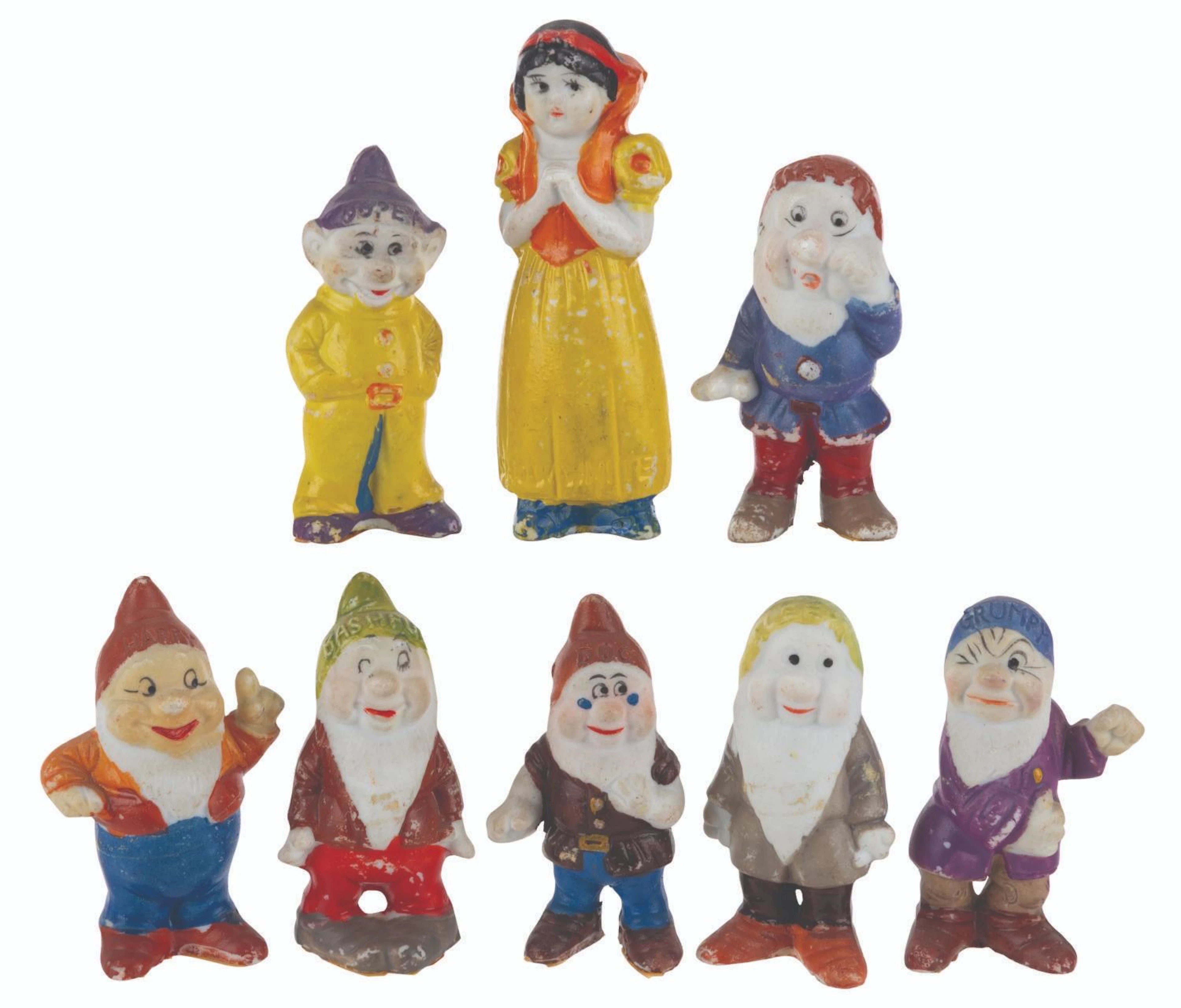 A "Snow White and the Seven Dwarfs" Borgfeldt Bisque Set.
