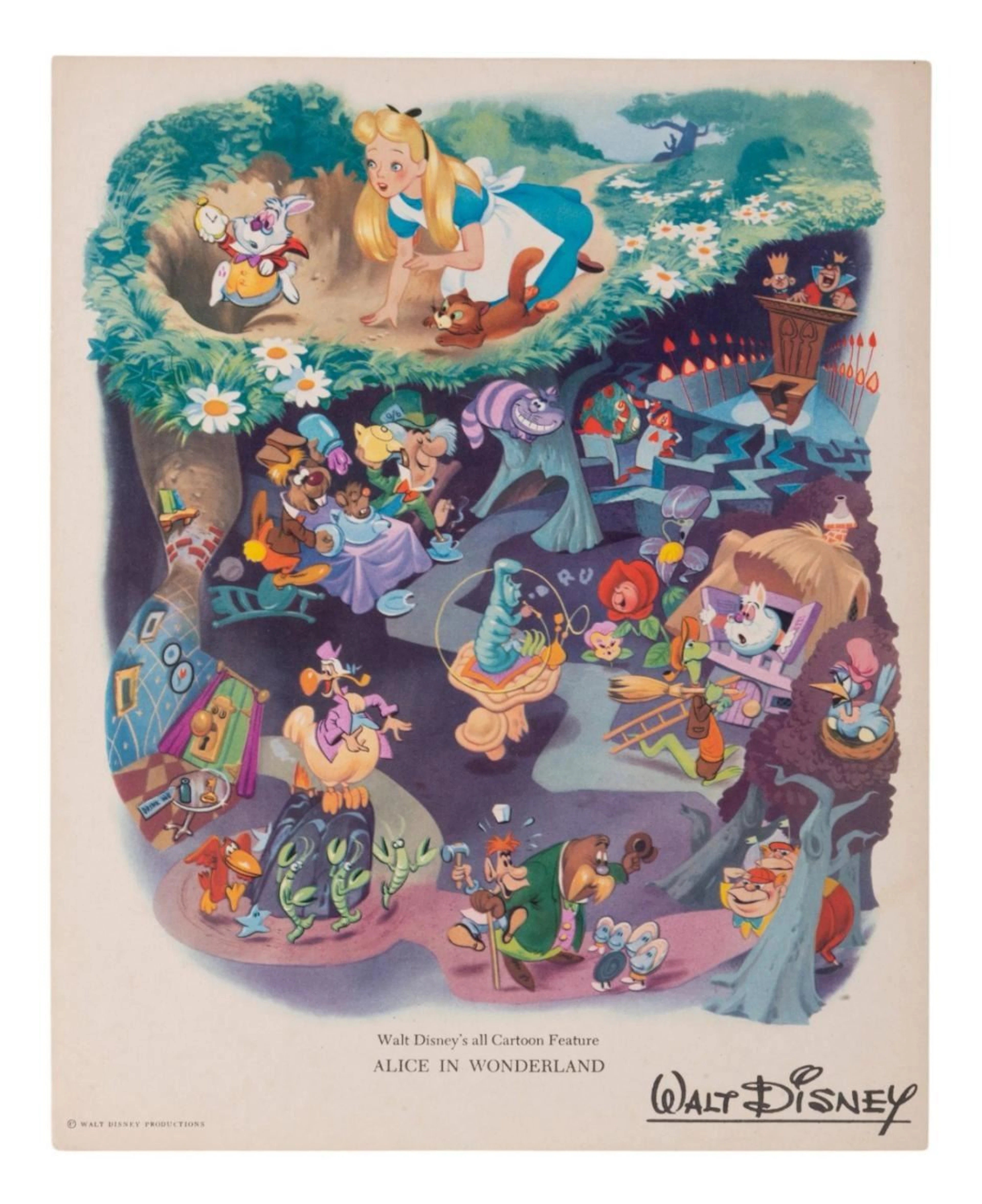 An "Alice in Wonderland" Fan Card.