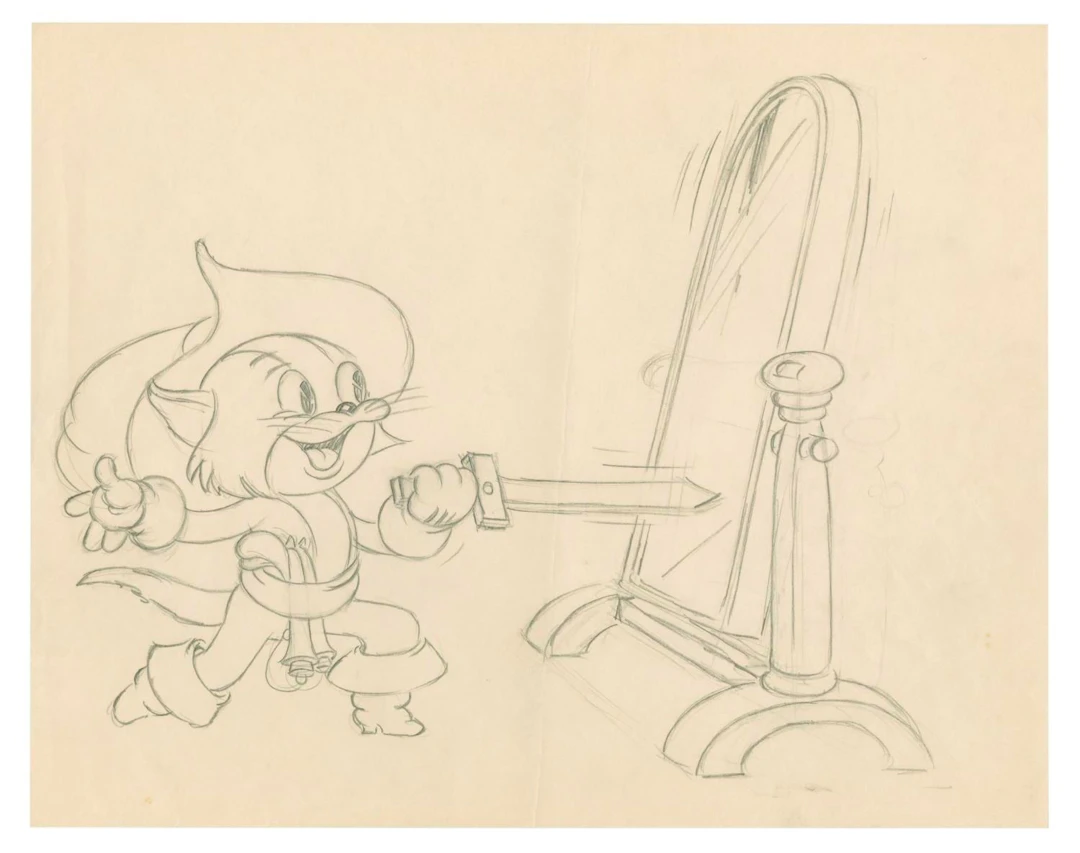 A "The Robber Kitten" Studio Publicity Drawing.