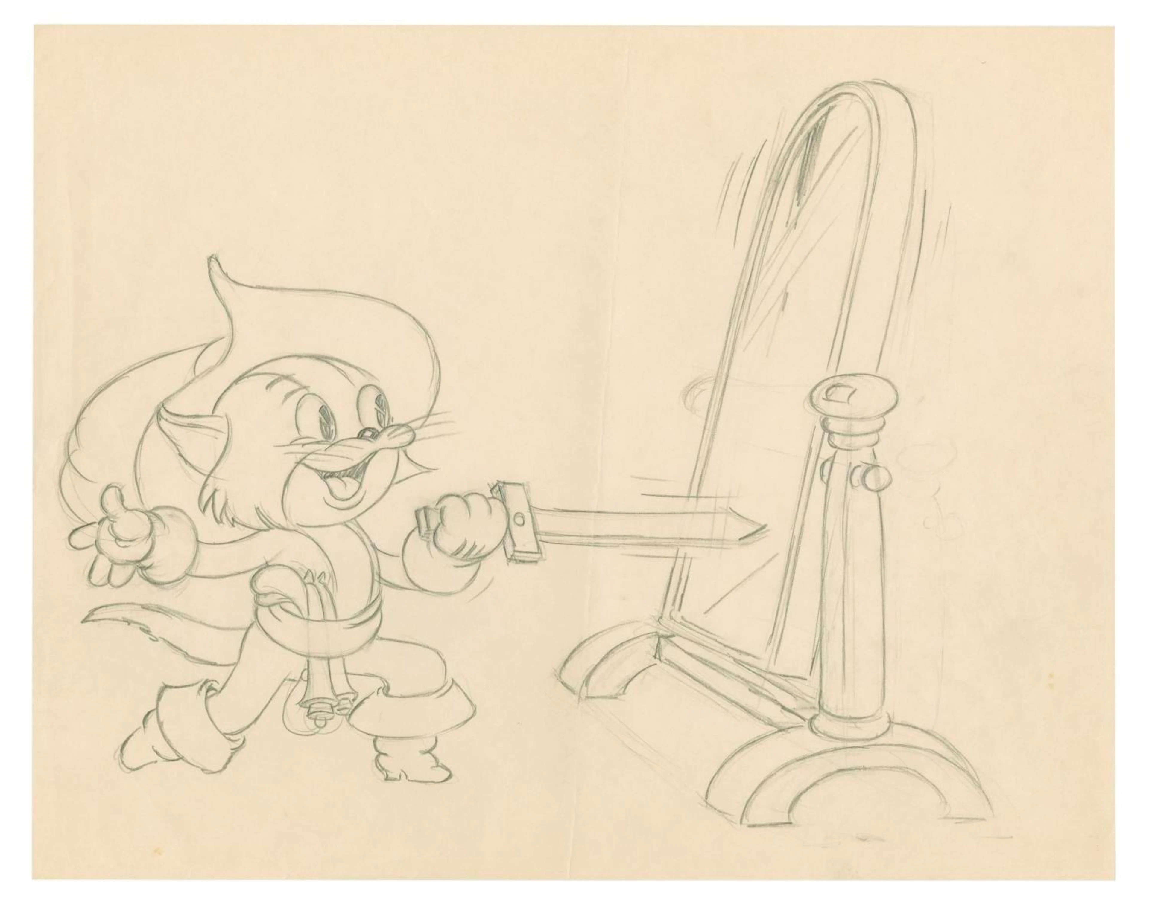 A "The Robber Kitten" Studio Publicity Drawing.