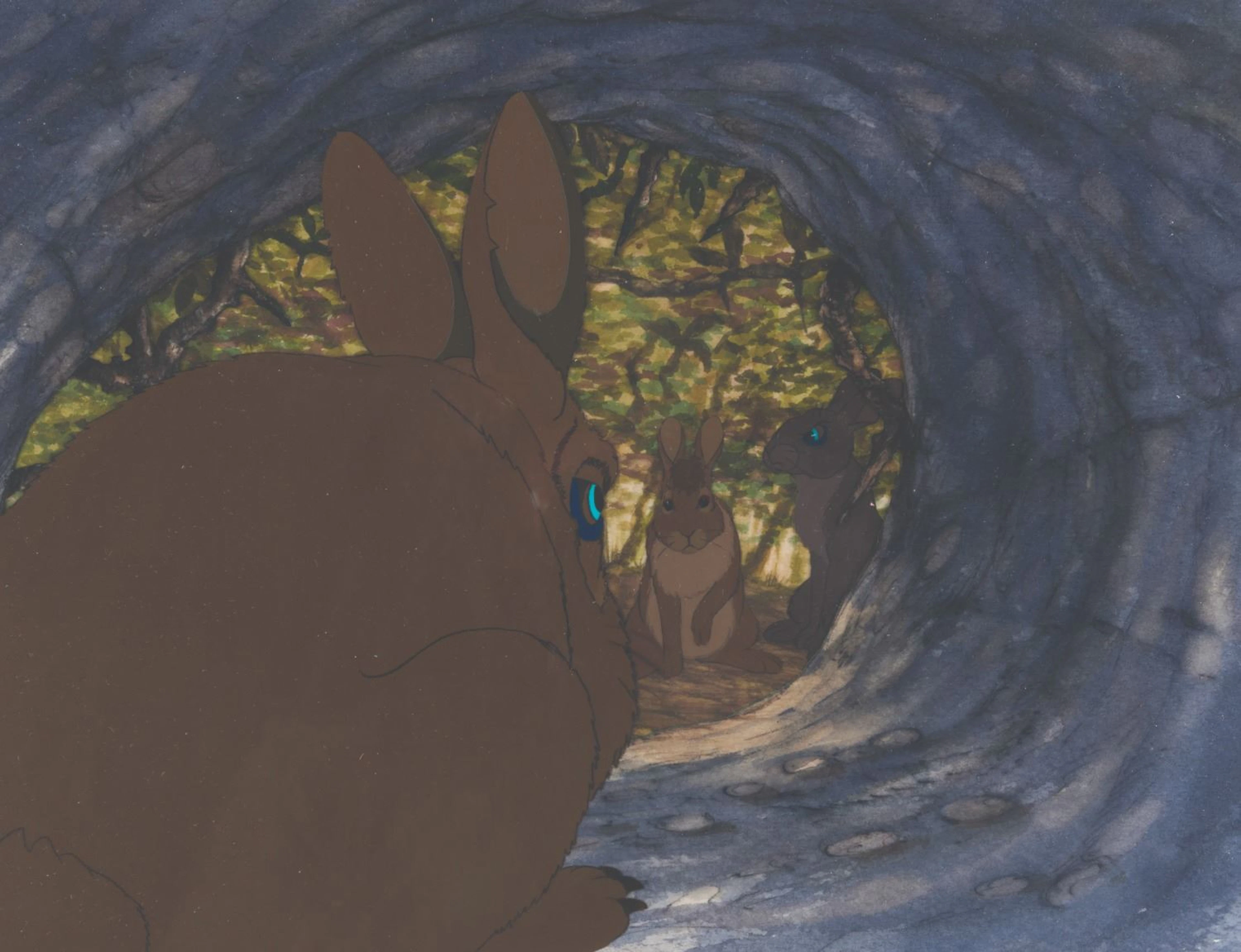 "Watership Down" Original Production Cels and Matching Background.