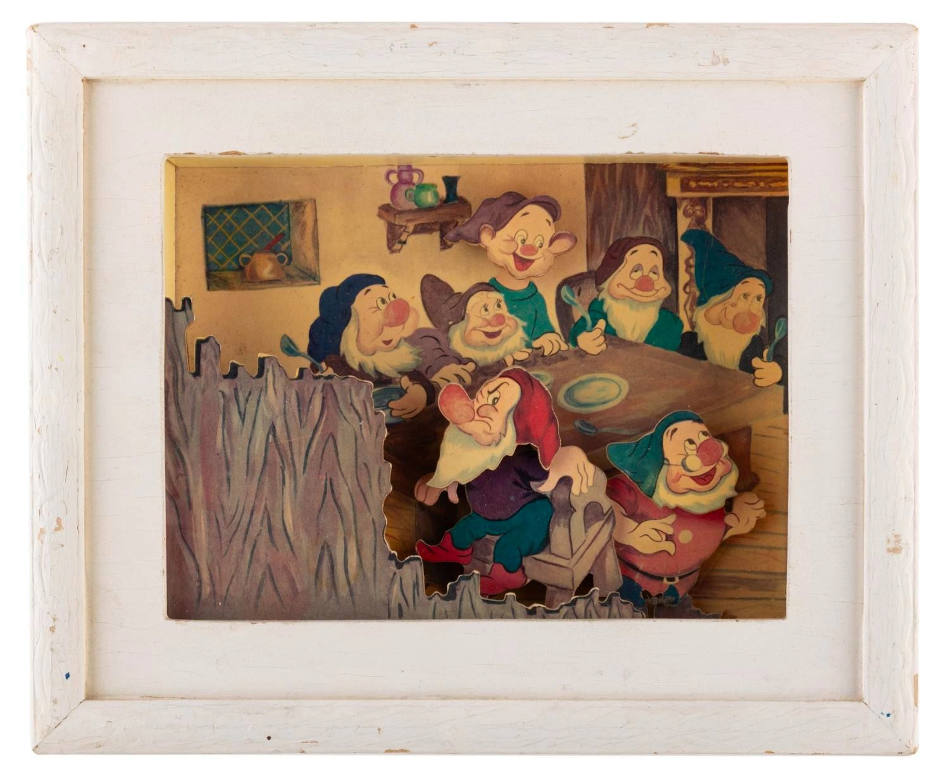 A "Snow White and the Seven Dwarfs" Seven Dwarfs Shadow Box Music Box.