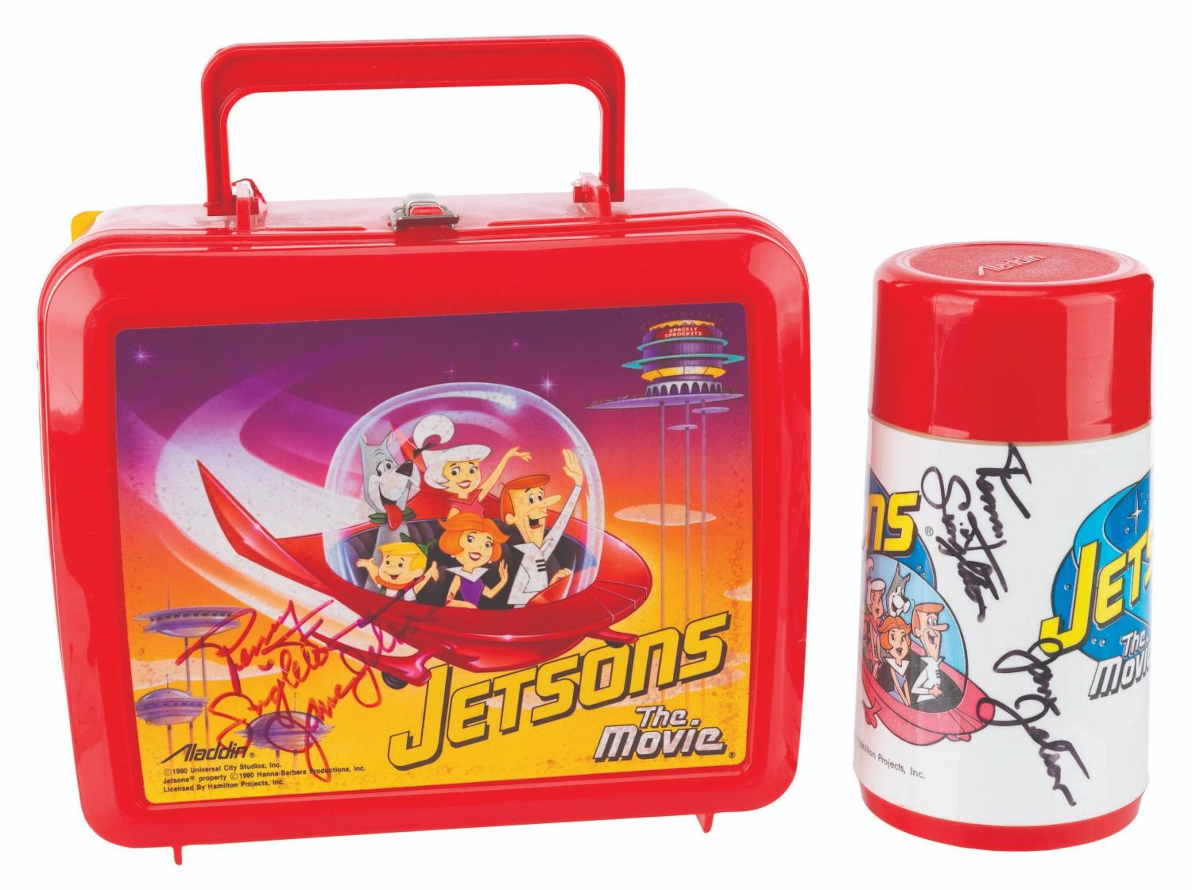 A Signed "Jetsons: The Movie" Lunchbox and Thermos.