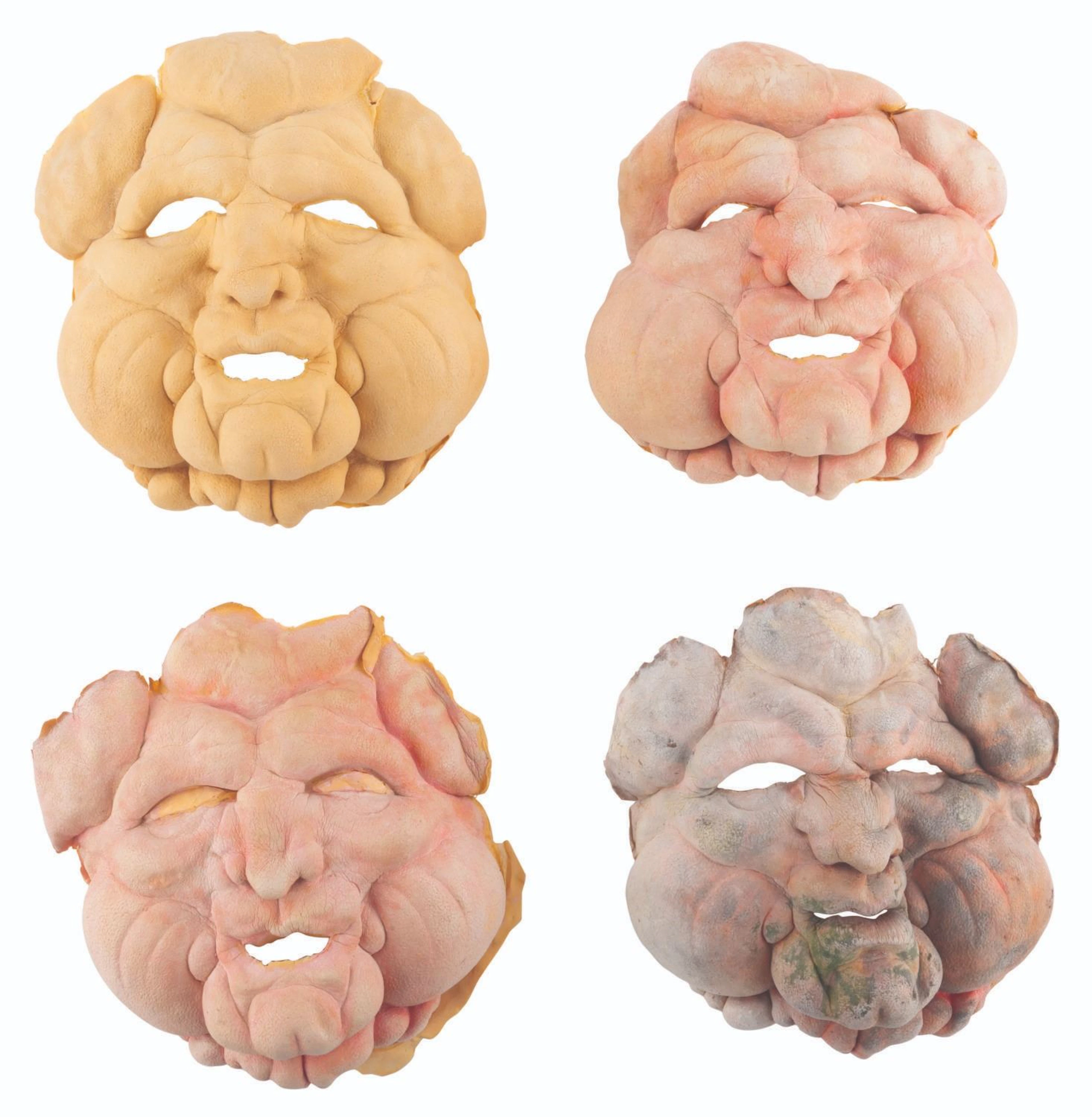 A Set of "Double Dragon" Abobo Face Prosthetics.