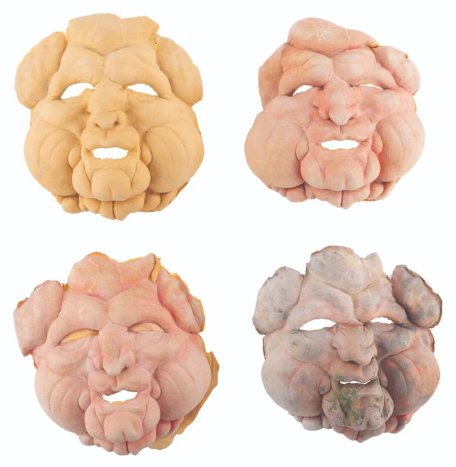 A Set of "Double Dragon" Abobo Face Prosthetics.