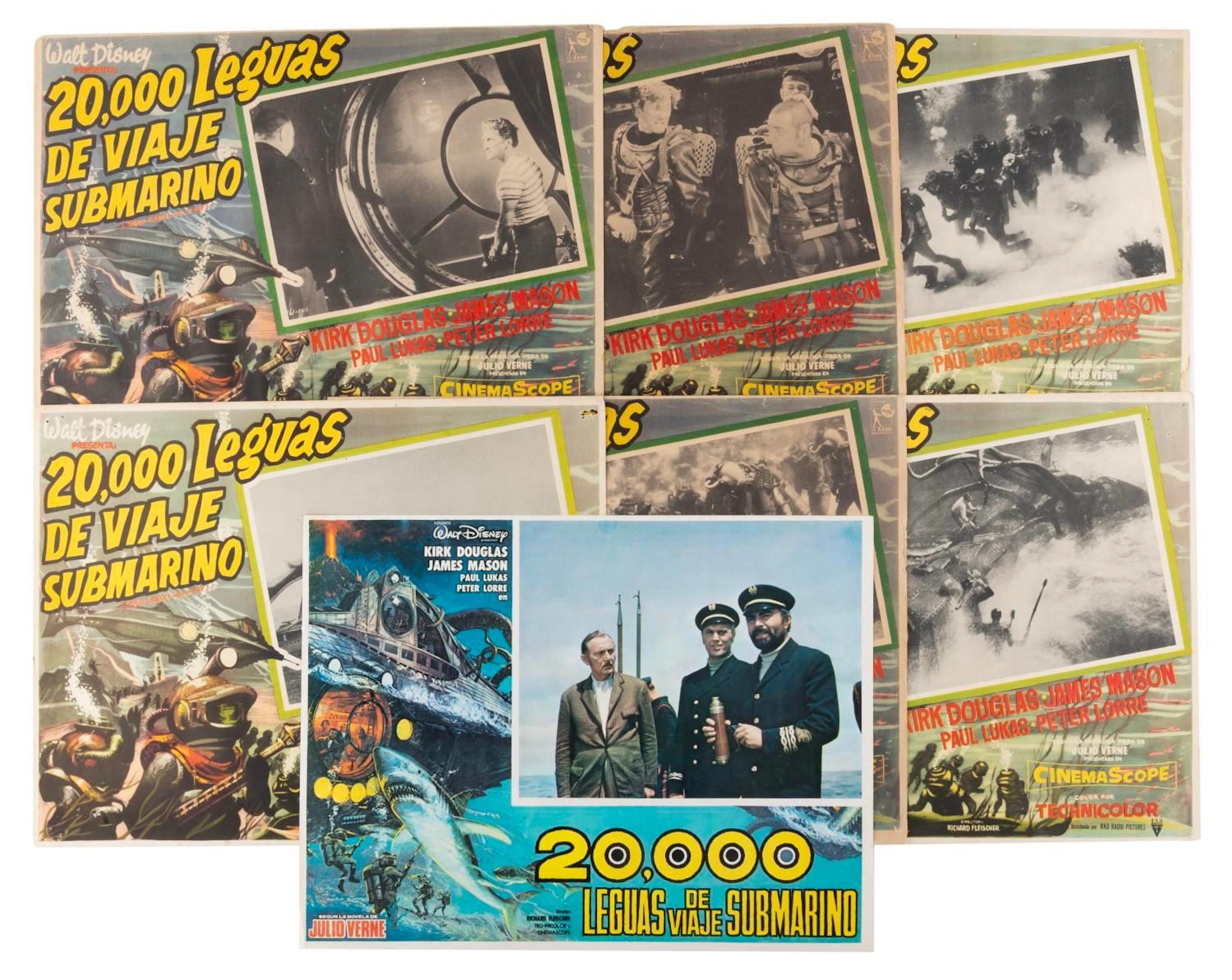 “20,000 Leagues Under the Sea” Mexican Lobby Cards.