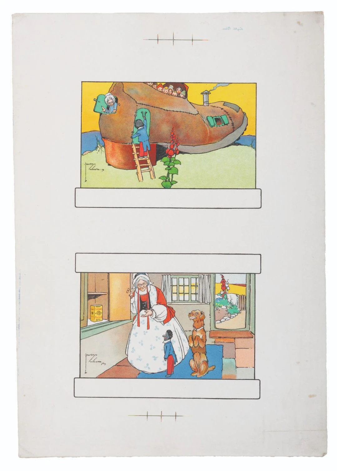 A Pair of Nursery Rhyme Illustration Prints by Lawson Wood.
