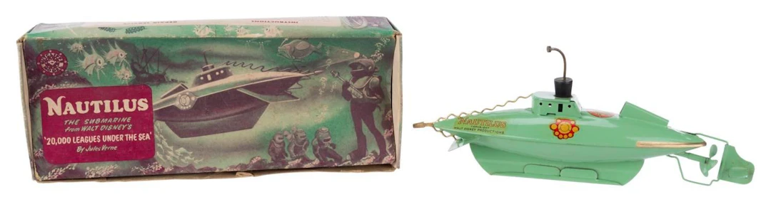 A "20,000 Leagues Under the Sea" Sutcliffe Model Clockwork Submarine.