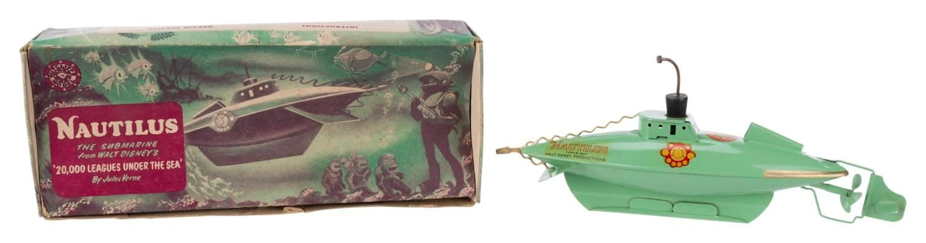 A "20,000 Leagues Under the Sea" Sutcliffe Model Clockwork Submarine.