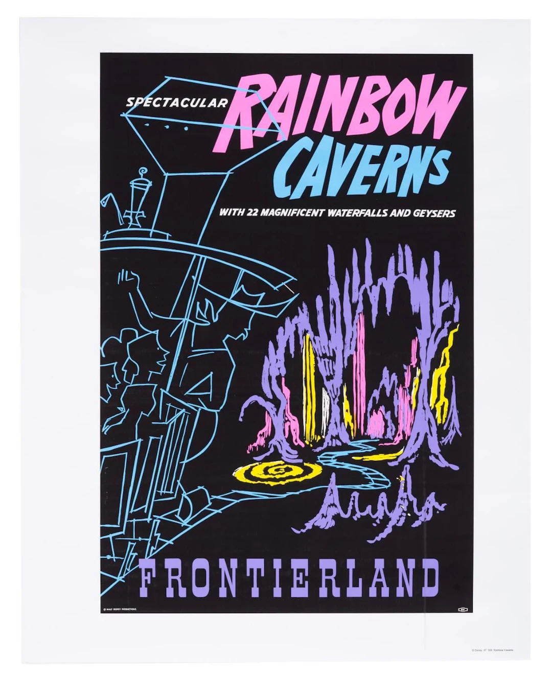 A Rainbow Caverns Attraction Poster Art Print.