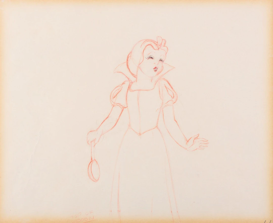 A "Snow White and the Seven Dwarfs" Production Drawing.