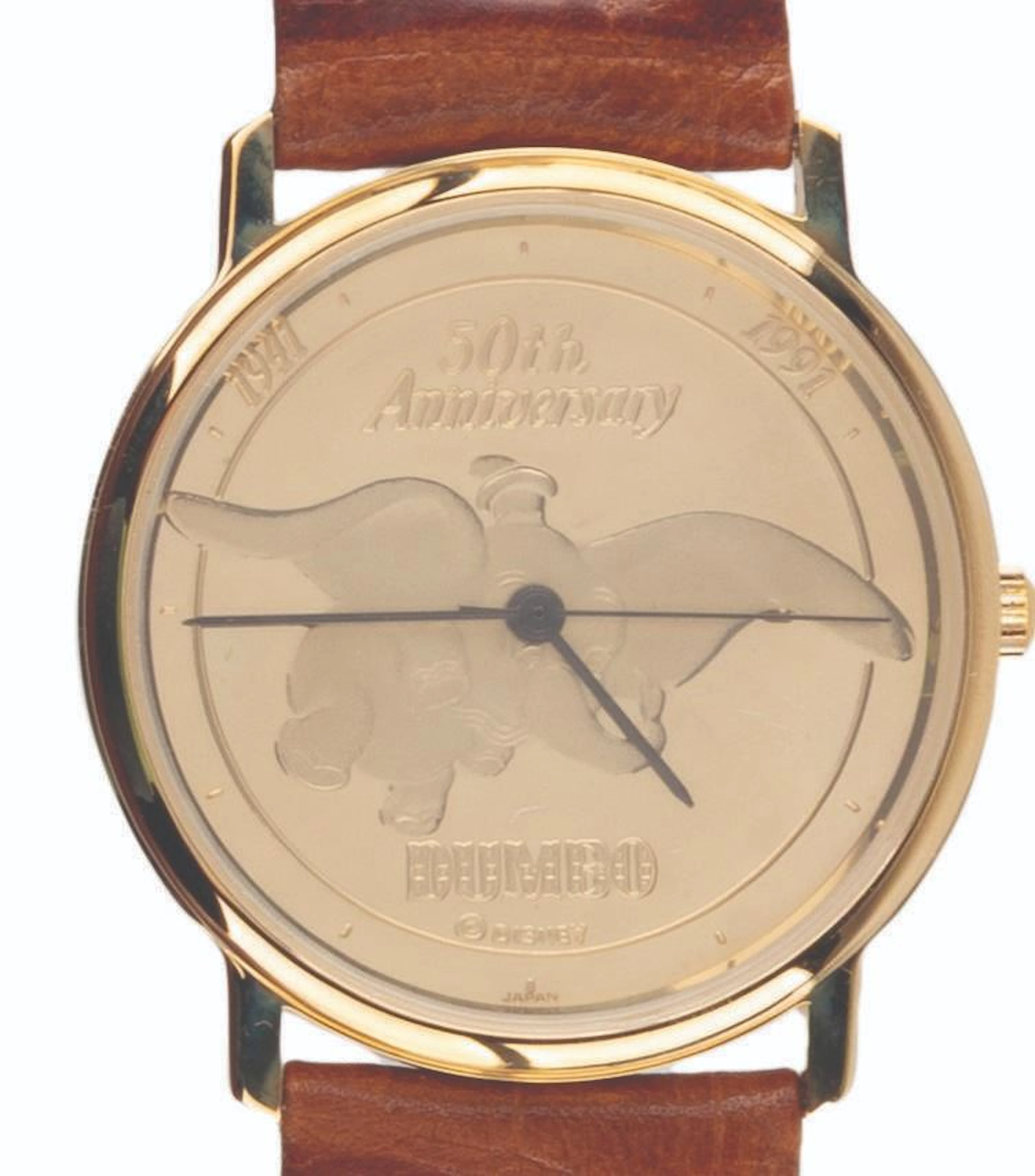 A Dumbo 50th Anniversary Gold-Plated Watch.