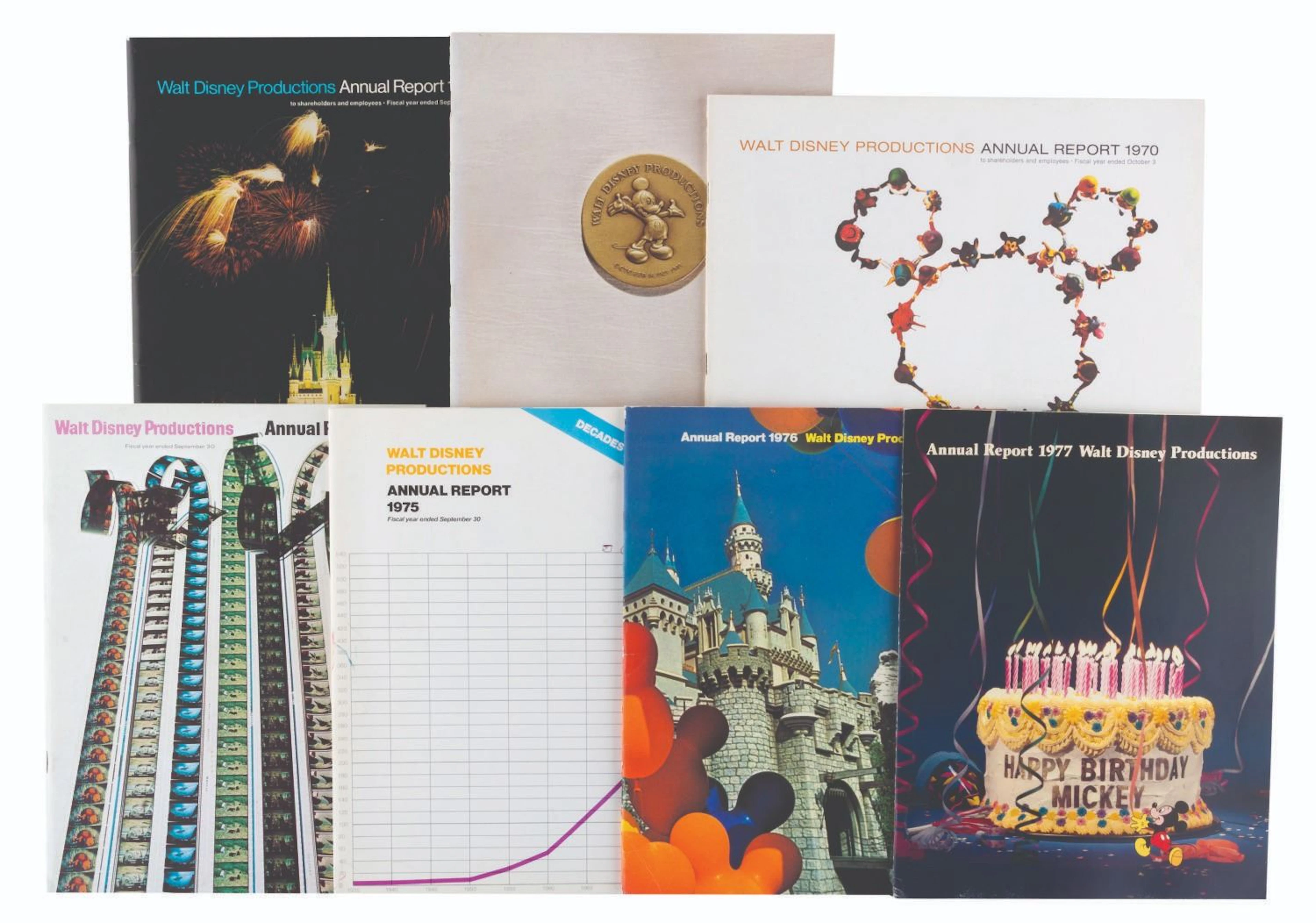 A Set of 1970s Disney Annual Reports.