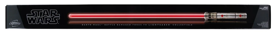 A Signature Series Darth Maul Battle Damaged Lightsaber.