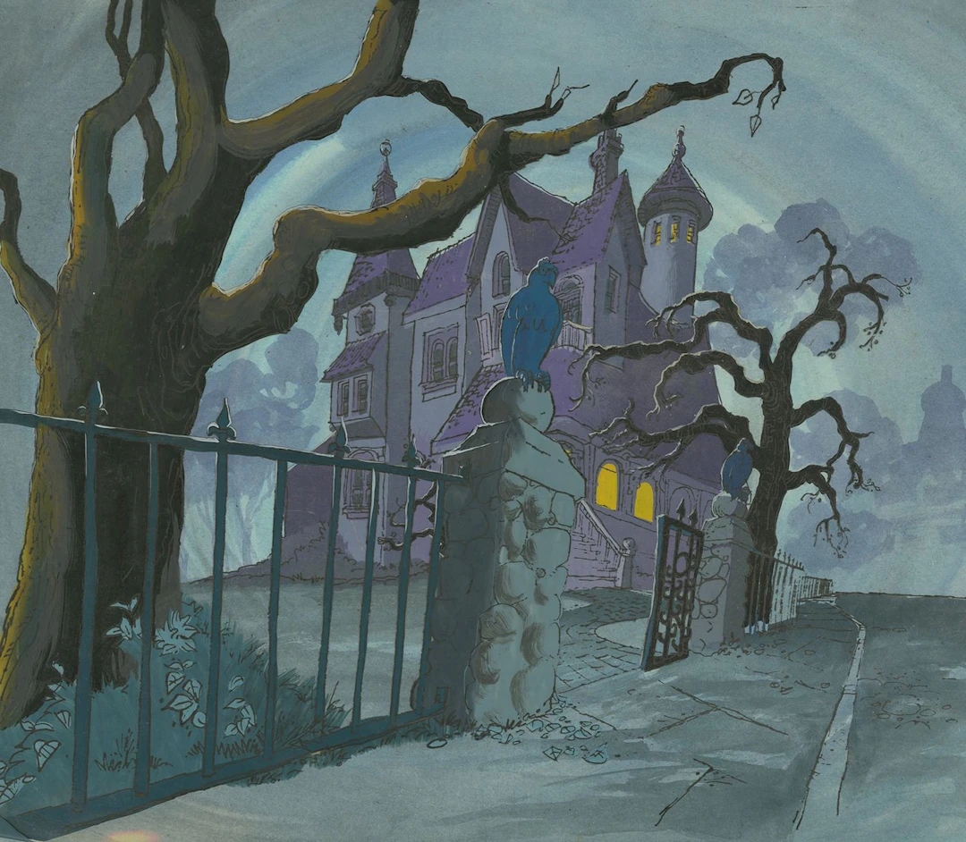 A Haunted House Mystery Production Background.
