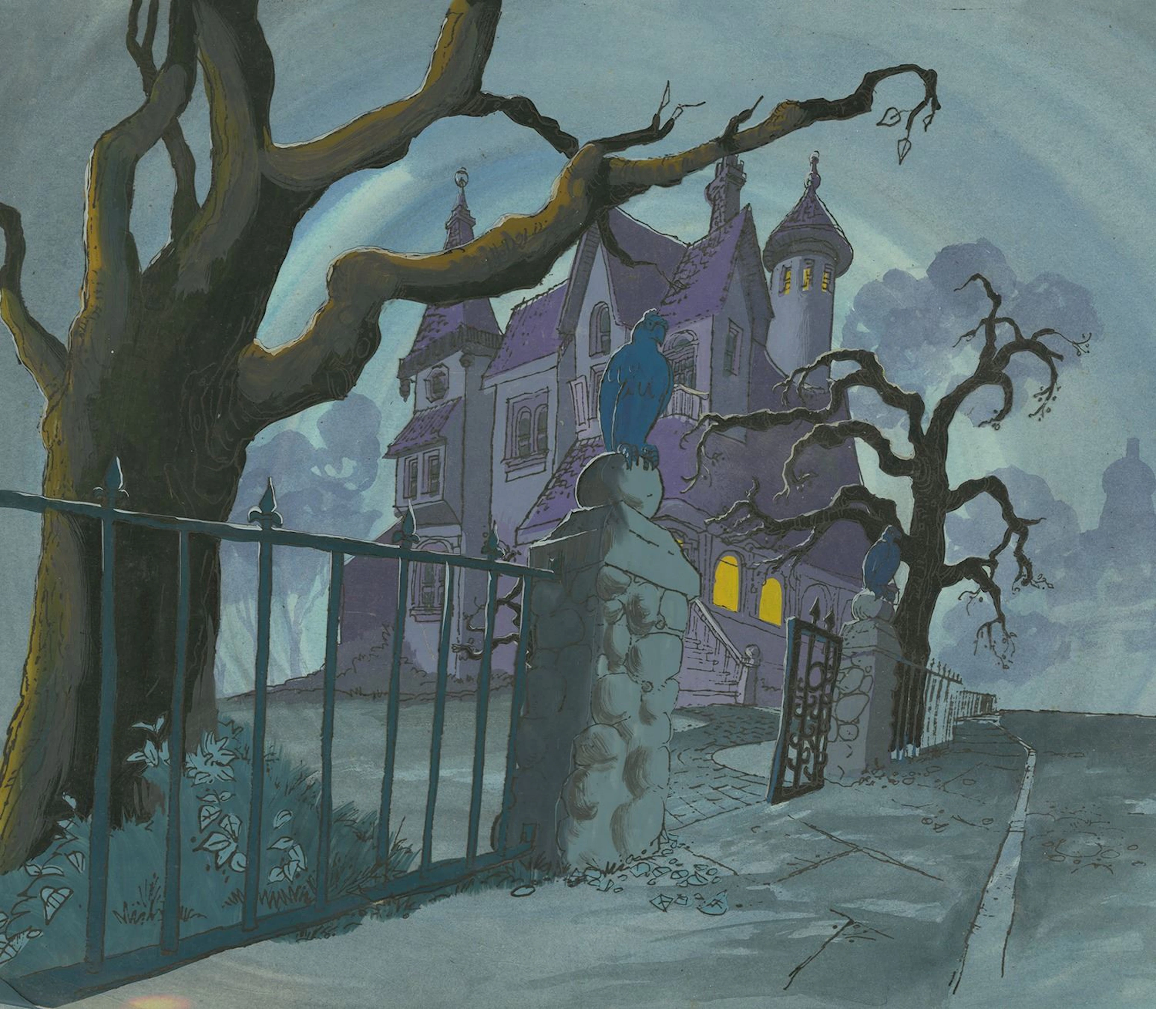 A Haunted House Mystery Production Background.