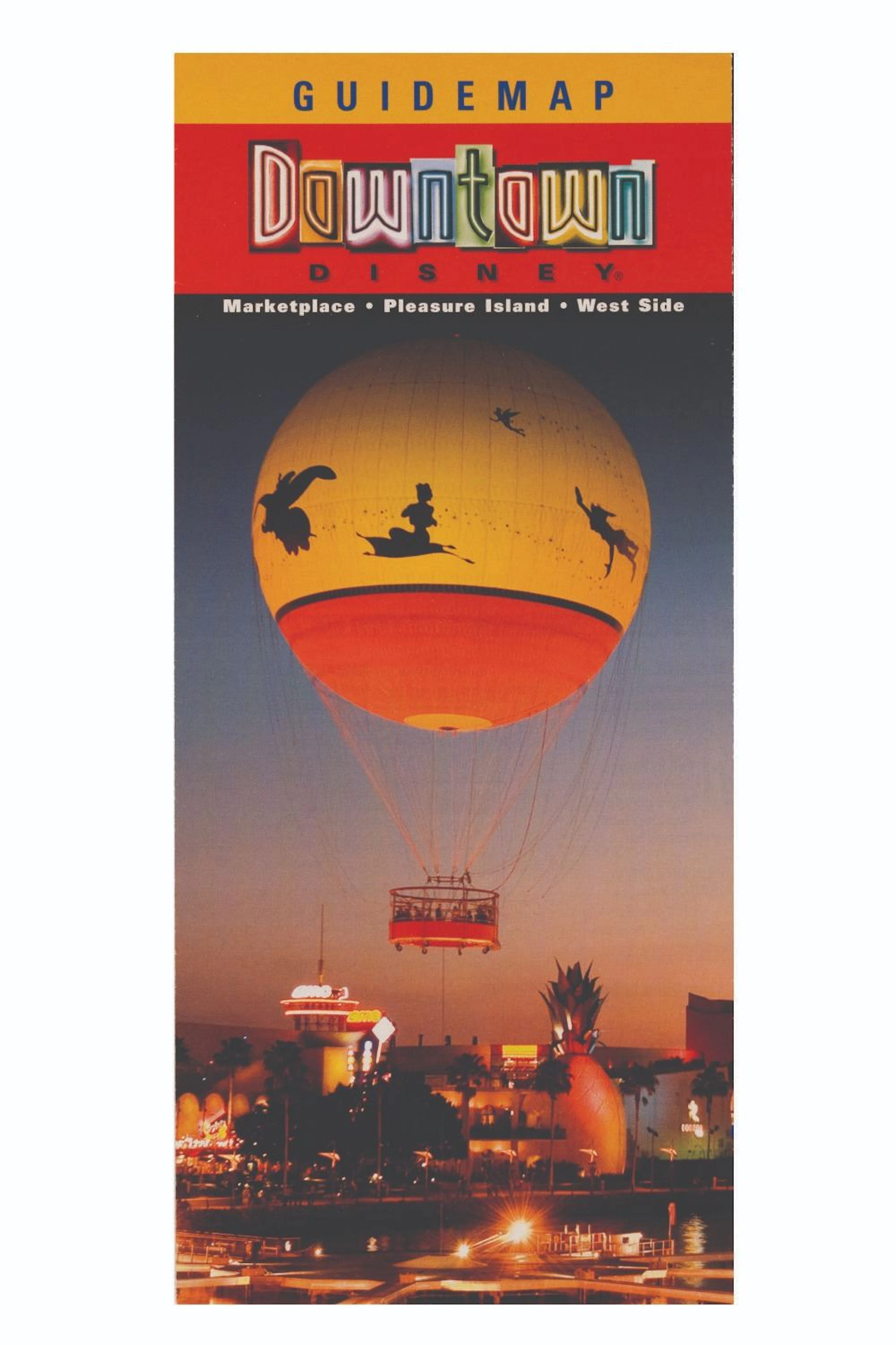 A 2010 Downtown Disney Guide Map.