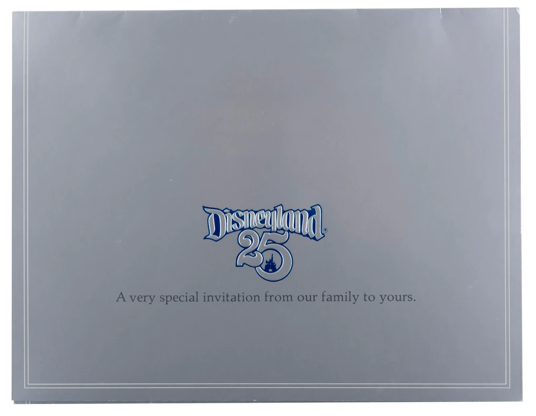 A Disneyland Pop-Up 25th Birthday Invitation.