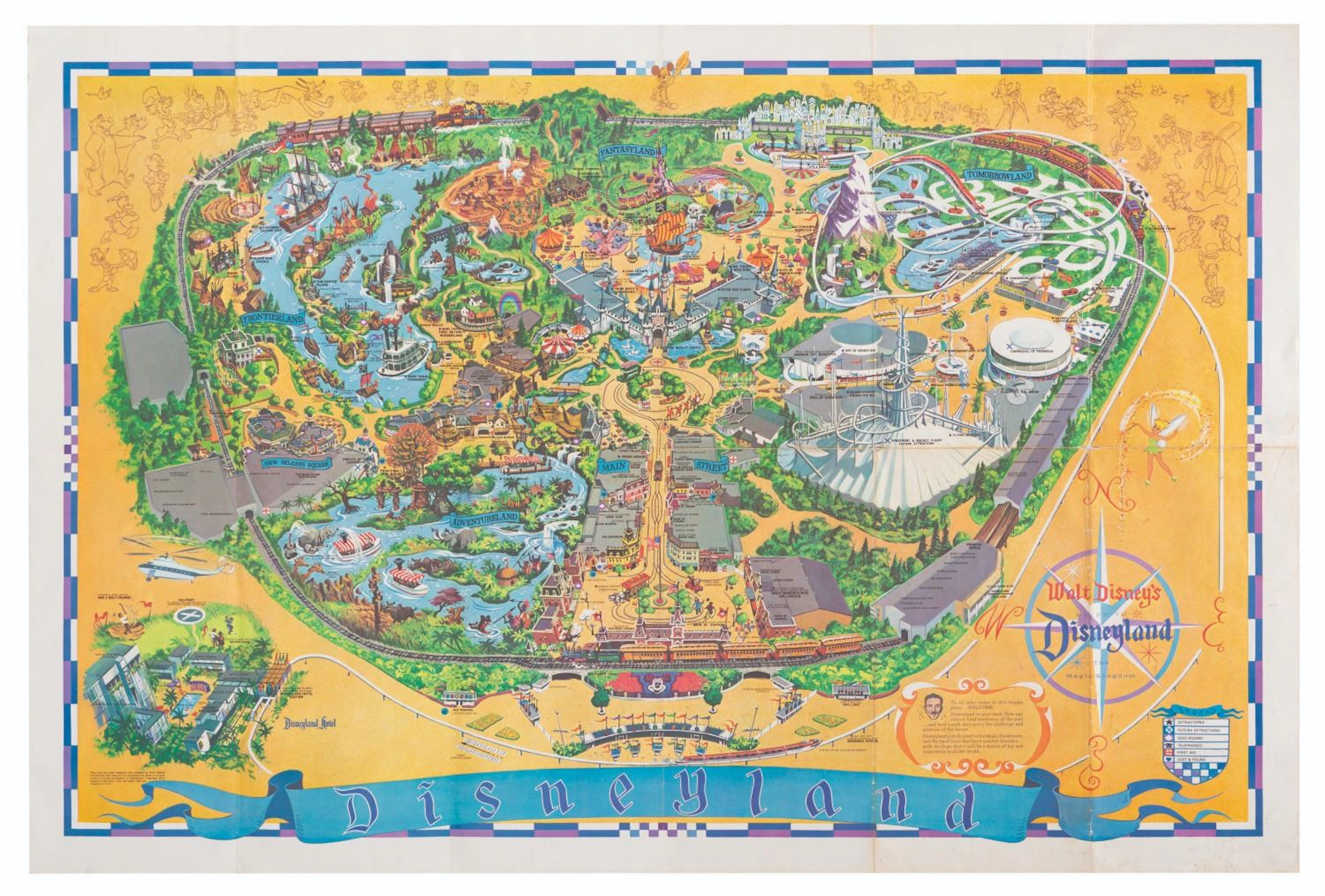 A 1966 Disneyland Souvenir Map.