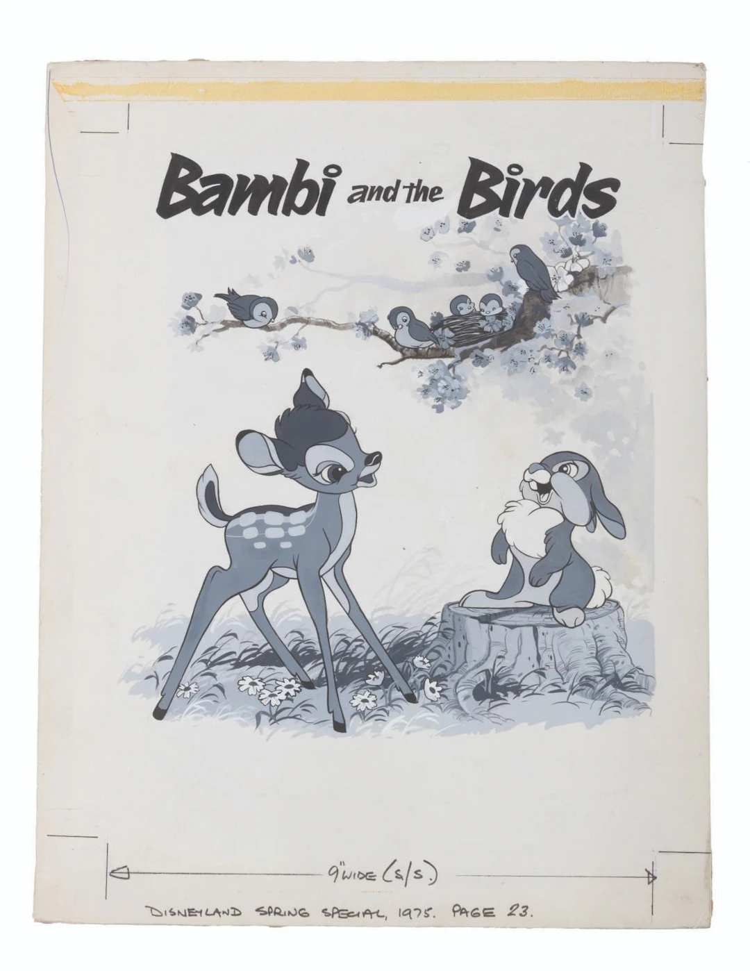 Disneyland Spring Special Original Bambi and Thumper Art.
