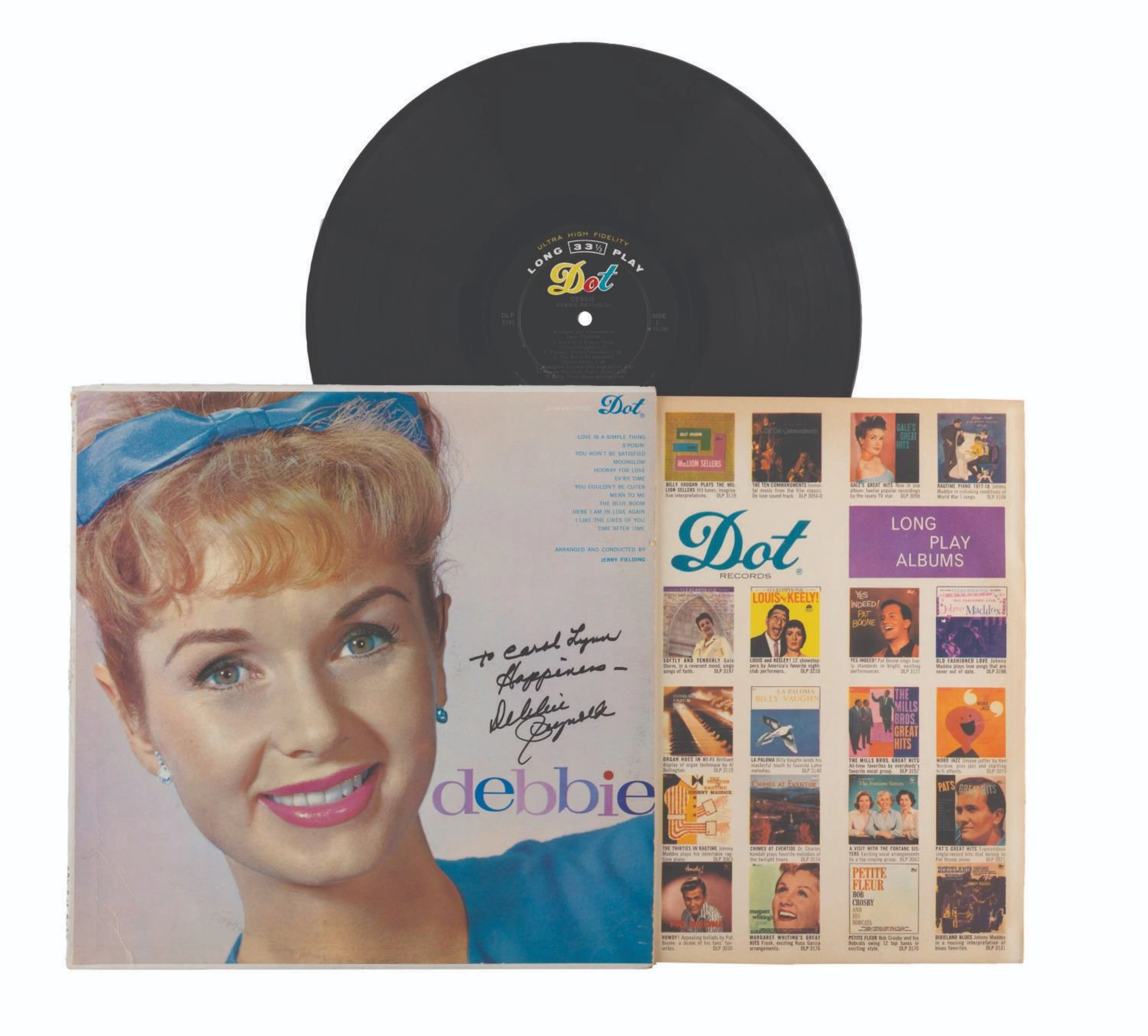 A Debbie Reynolds Signed"Debbie" LP Record Album.