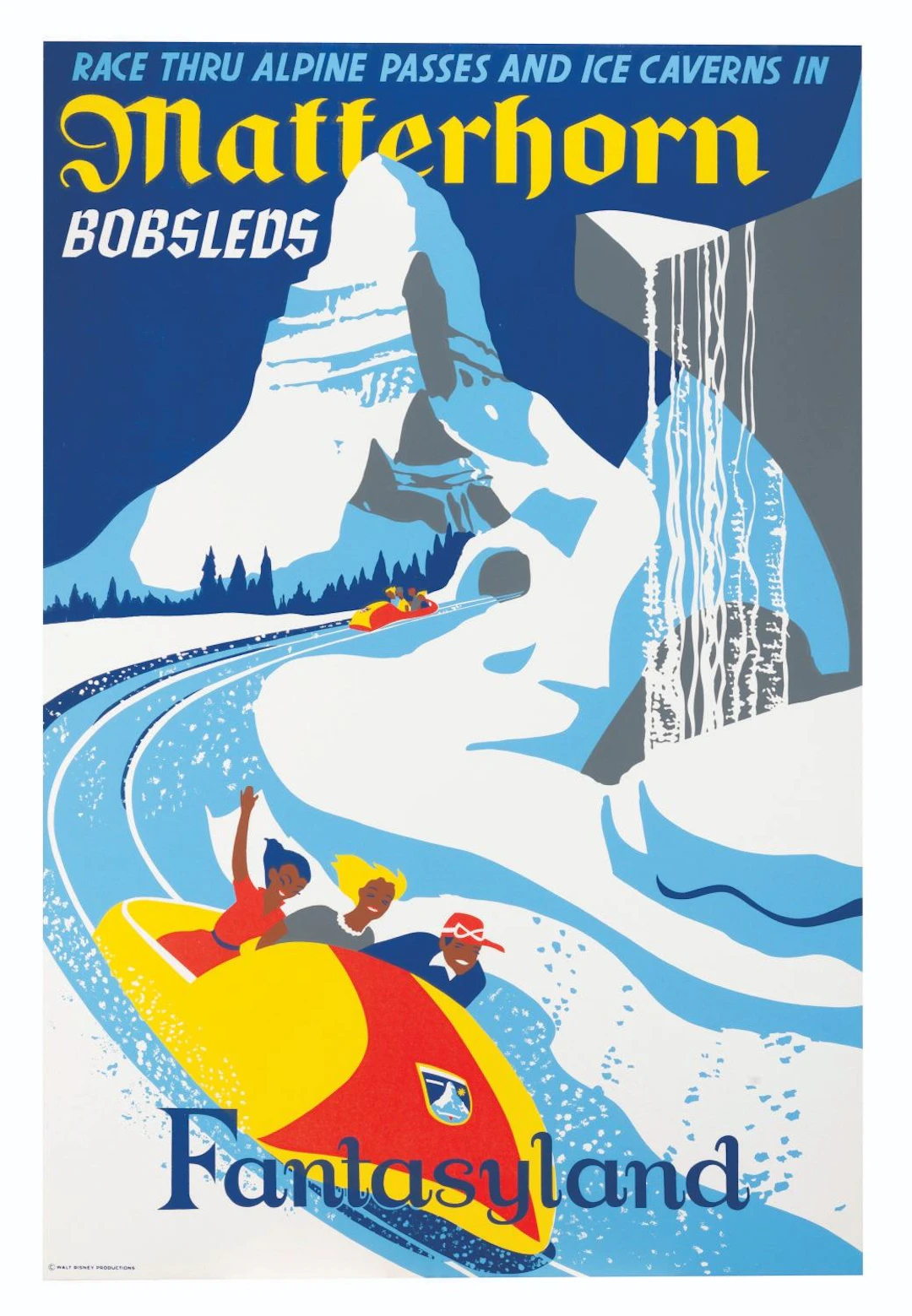 A Matterhorn Bobsleds Attraction Poster.