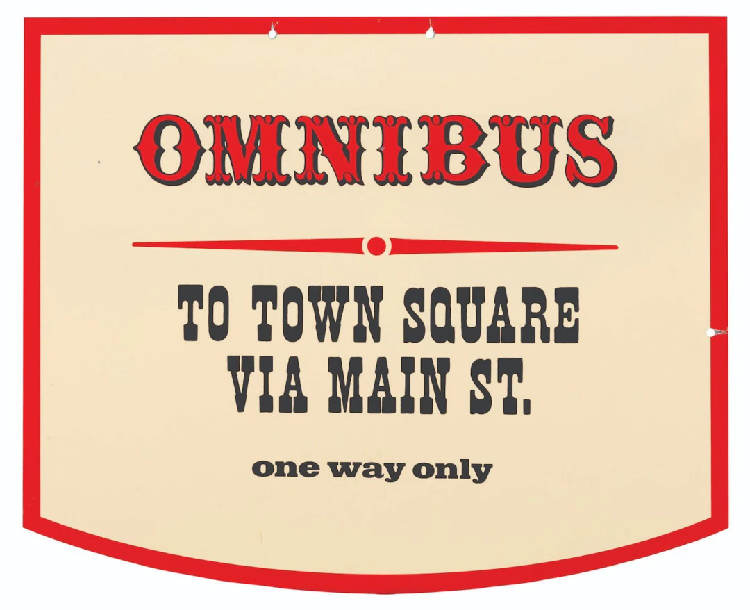 A Main Street U.S.A. Omnibus Stop Sign.