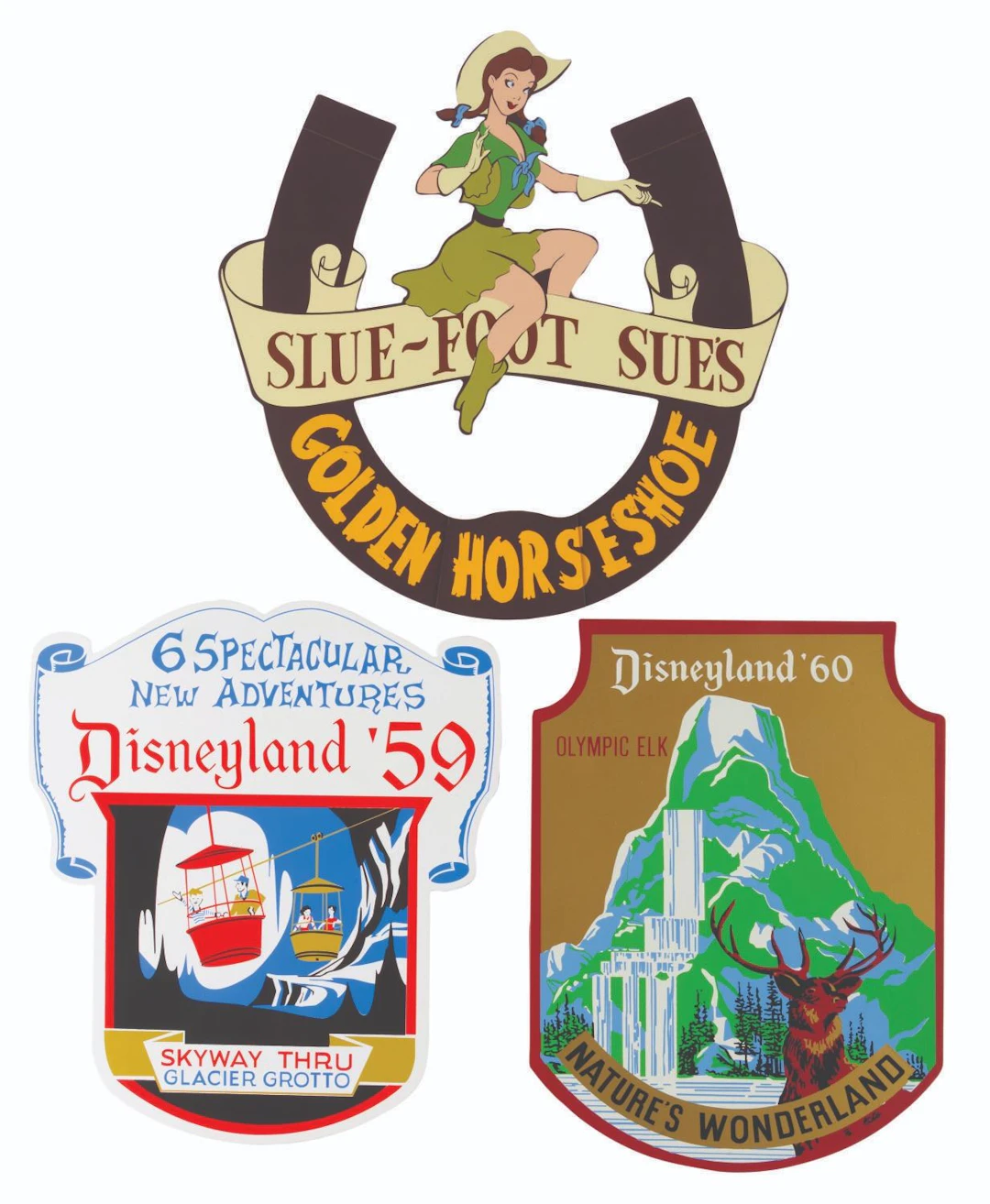 A Boxed Set of Three Limited Edition Attraction Shields.
