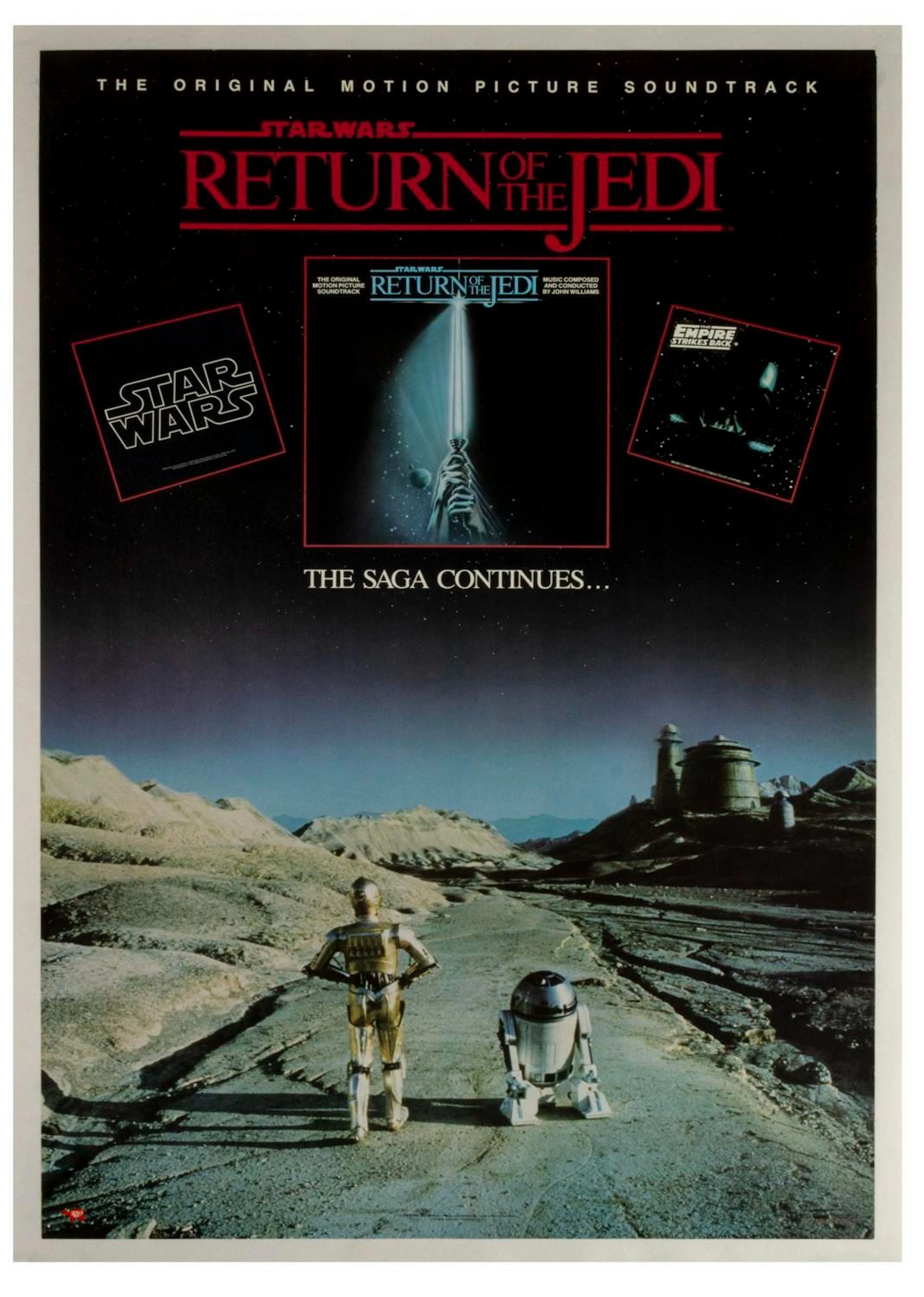 A “Star Wars: Return of the Jedi” RSO Records Soundtrack Poster.