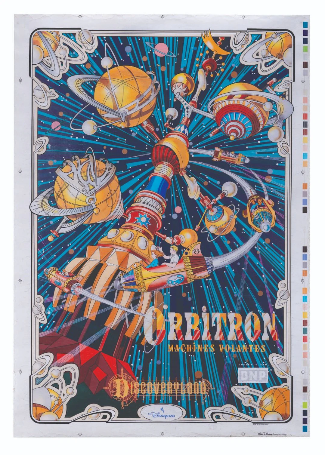 A Euro Disneyland Orbitron Attraction Poster.