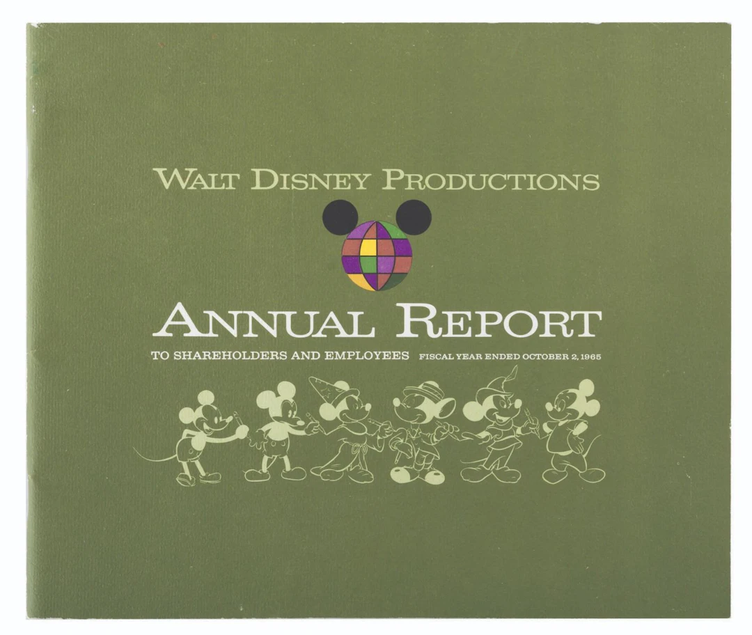 A 1965 Walt Disney Productions Annual Report.