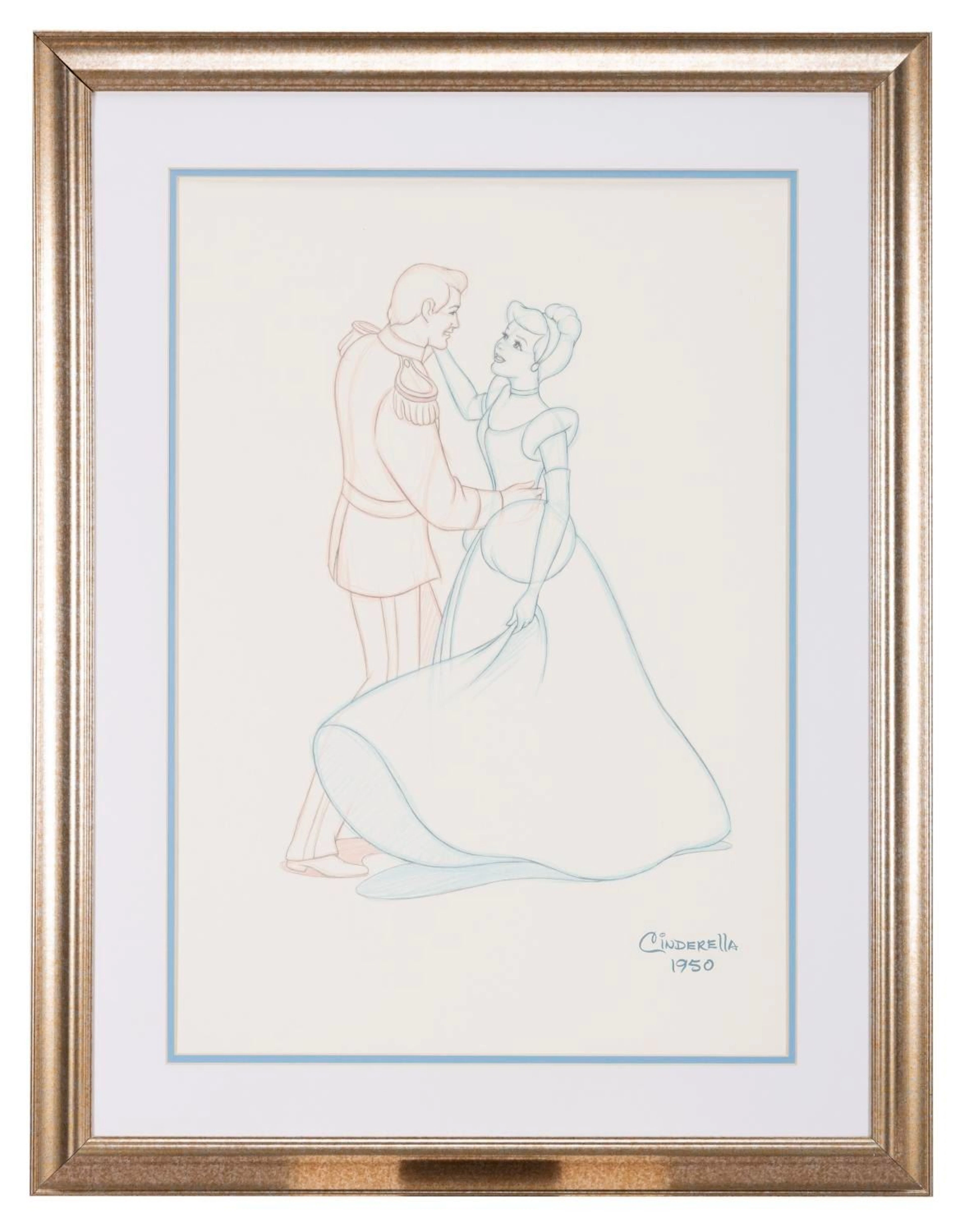 A "Cinderella " with Prince Charming Lithograph.