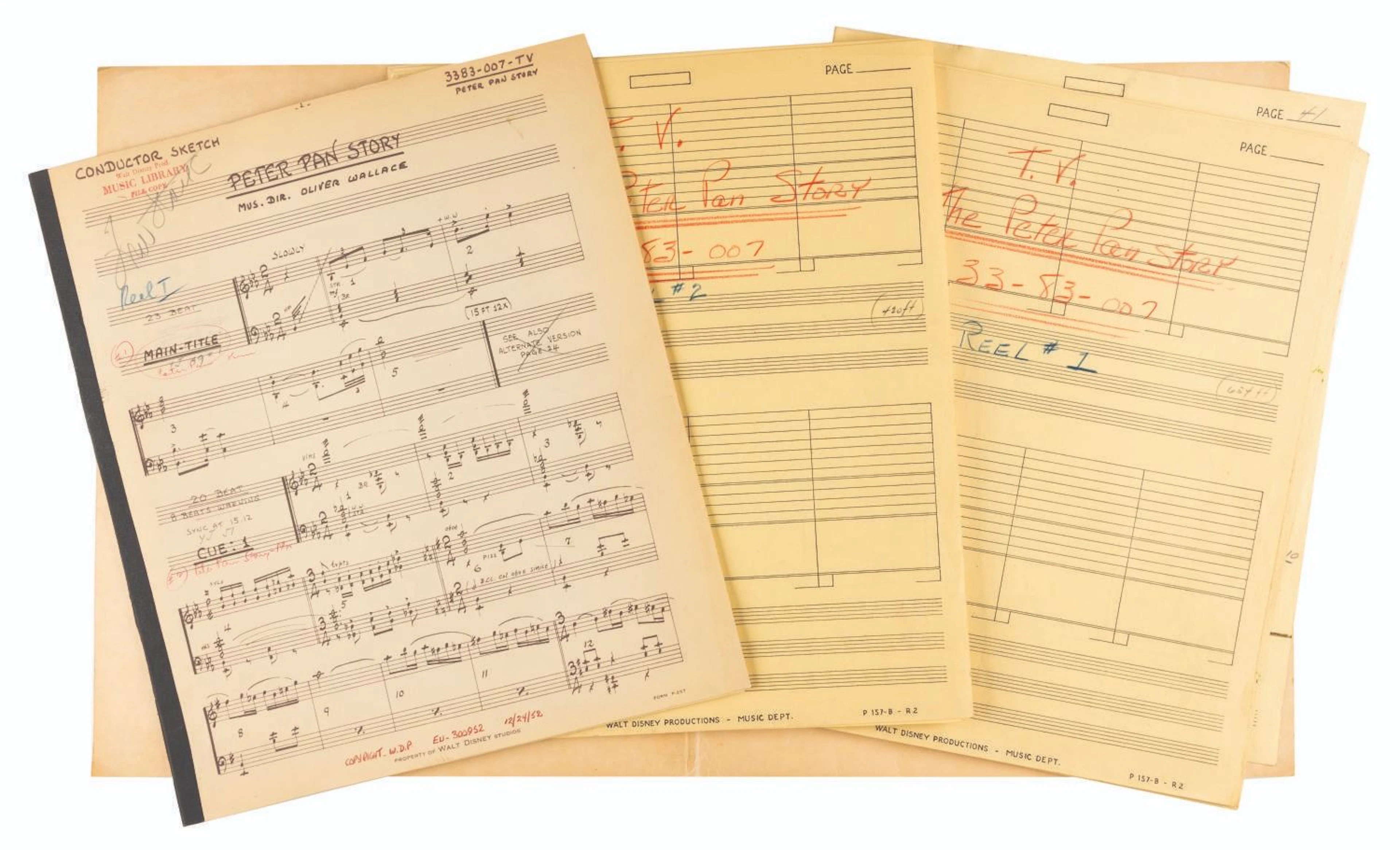 The Full Score and Script for “The Peter Pan Story” TV Featurette.
