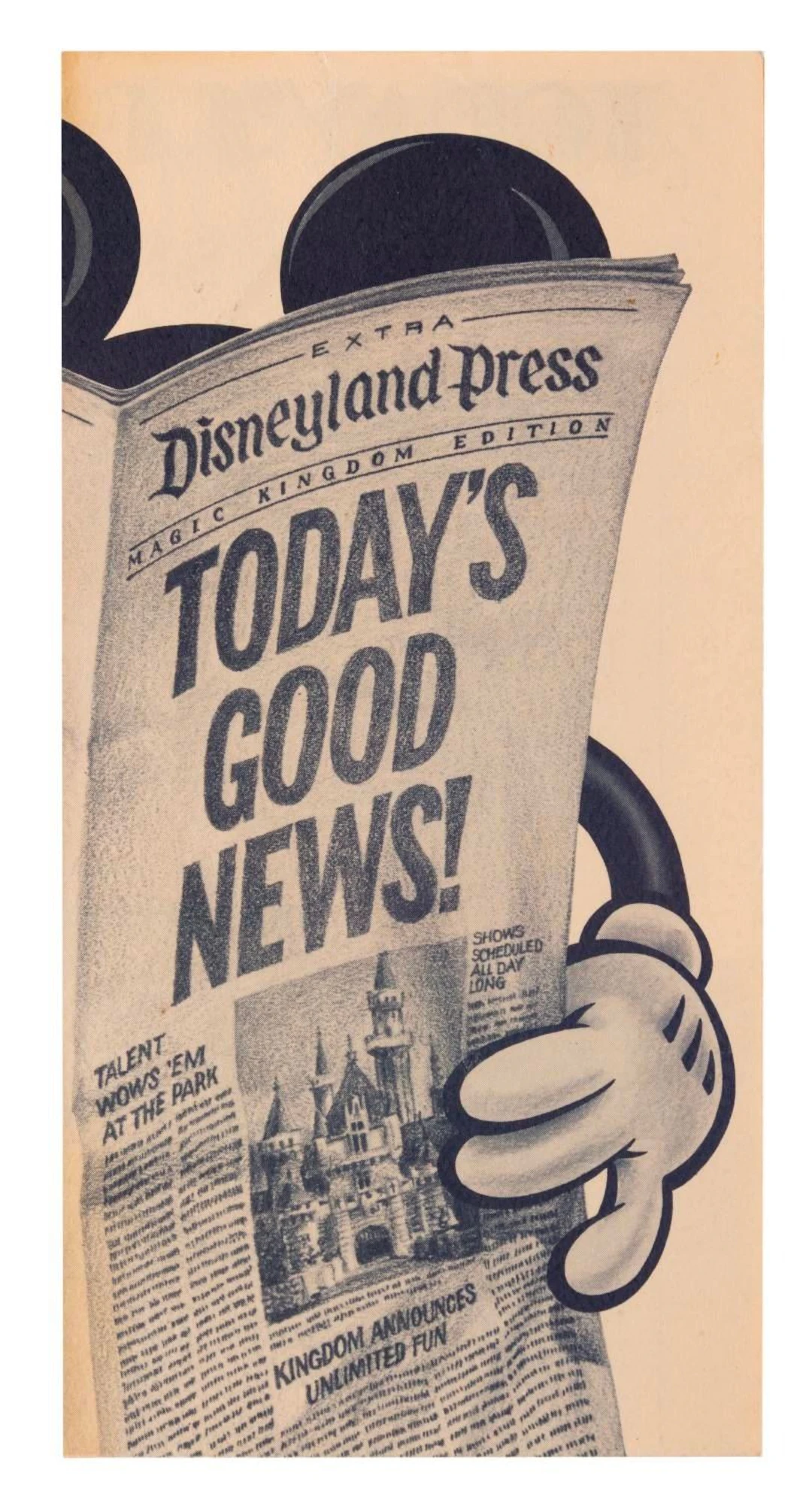 A Disneyland Daily Entertainment Guide.
