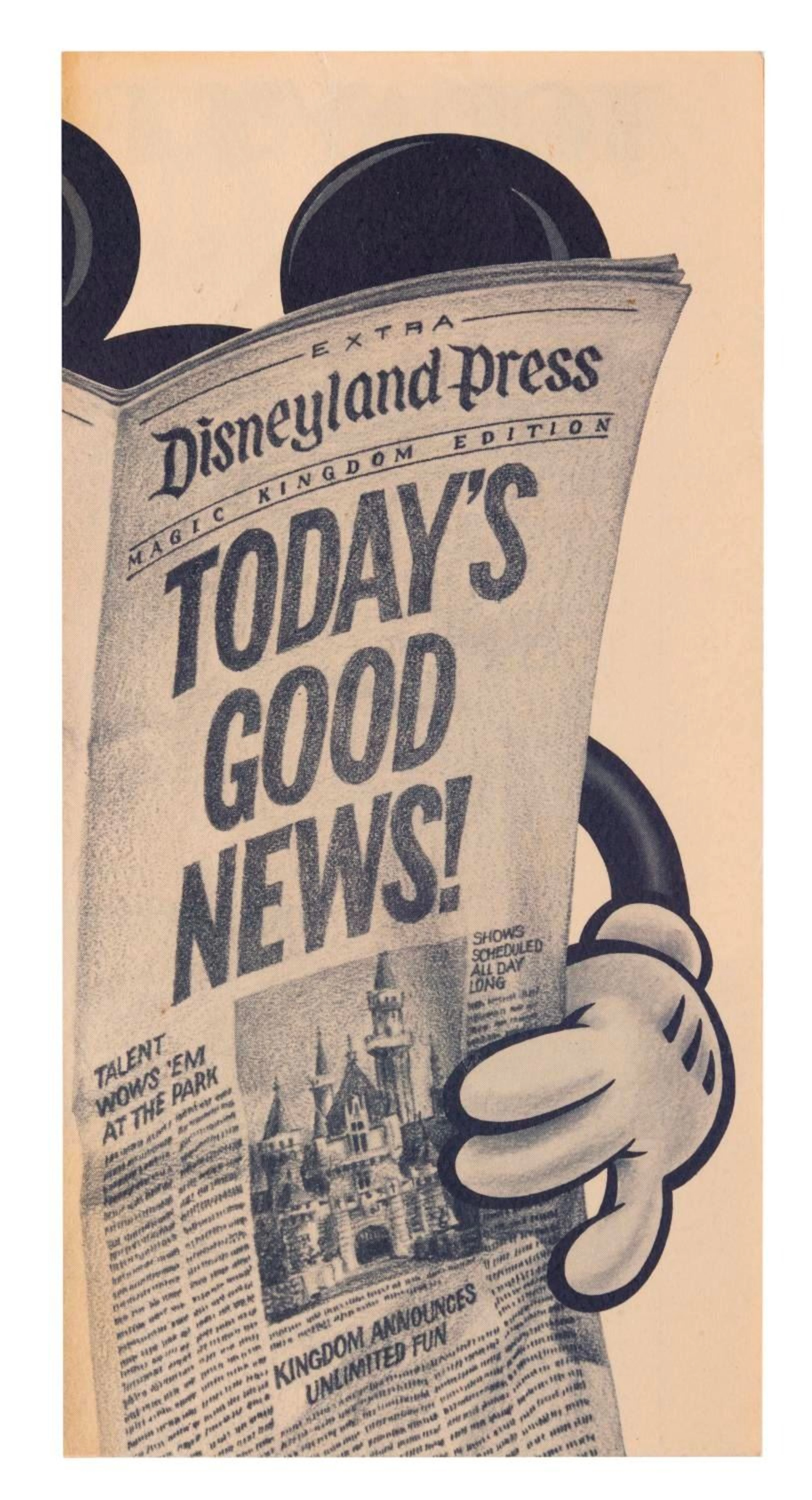 A Disneyland Daily Entertainment Guide.