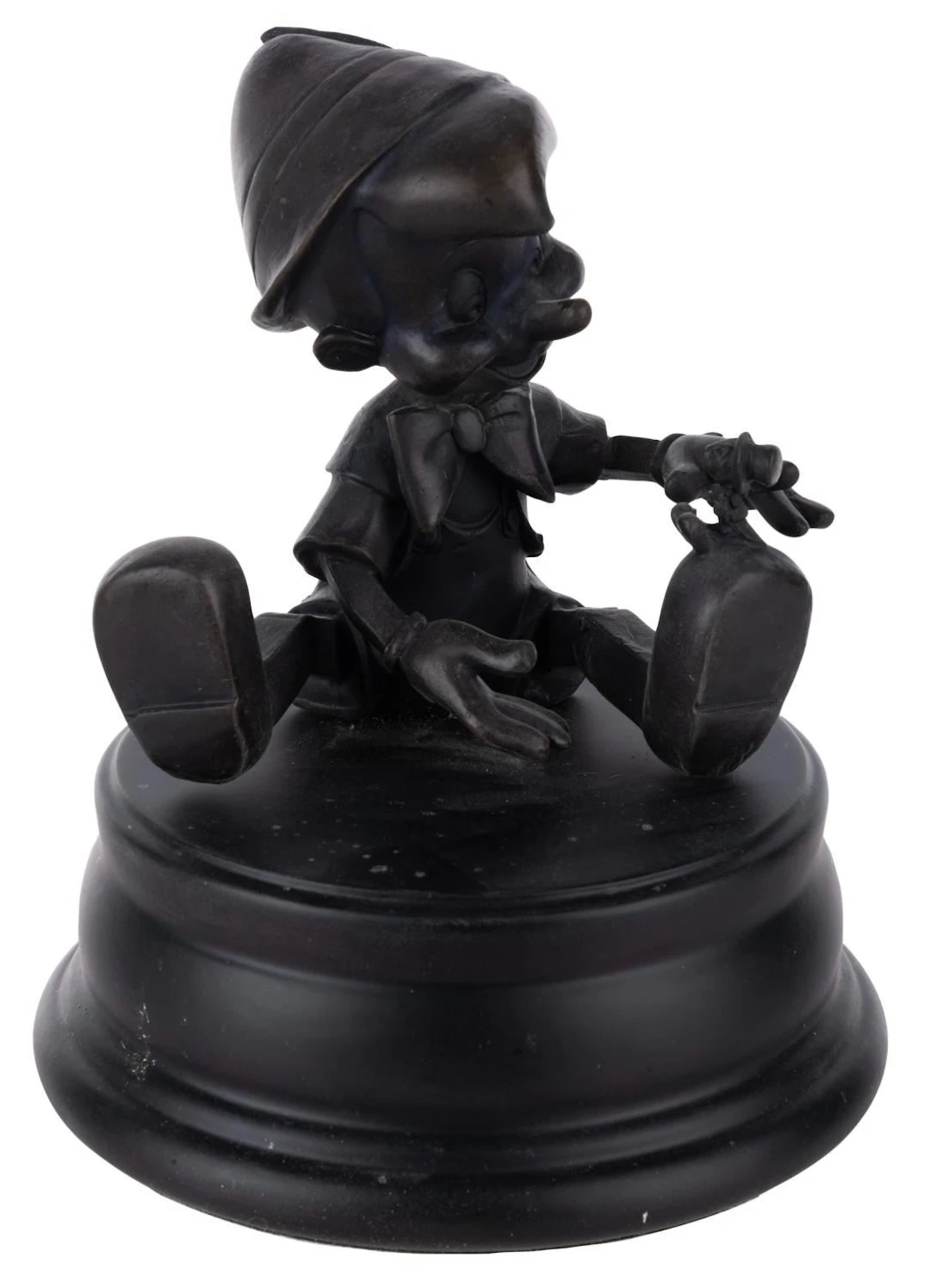 A Disneyland Hub Pinocchio Bronze Collectible.